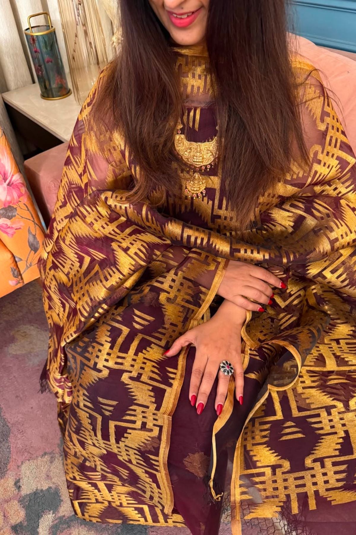 Pure muslin handwoven suit sets