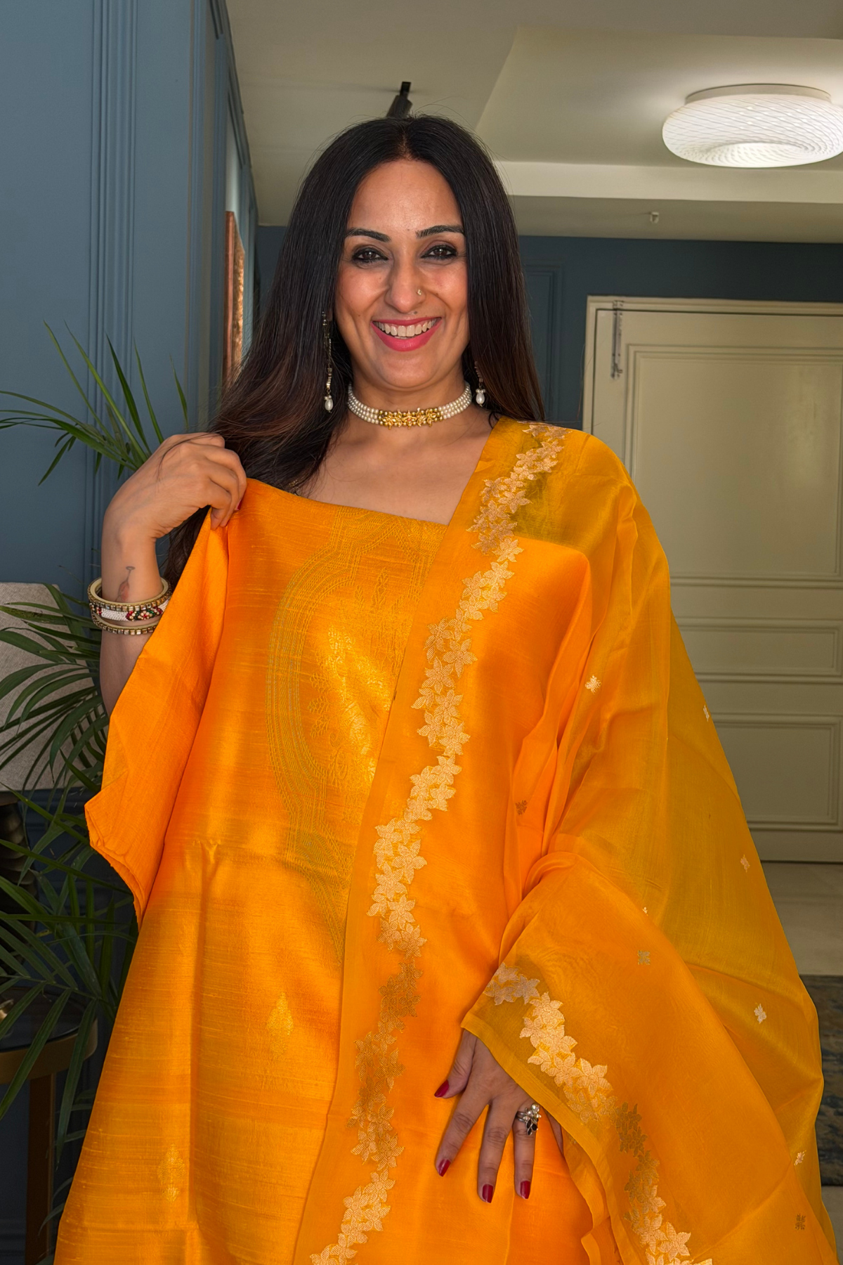 Handwoven Pure Raw silk suit sets with pure organza silk dupatta!!