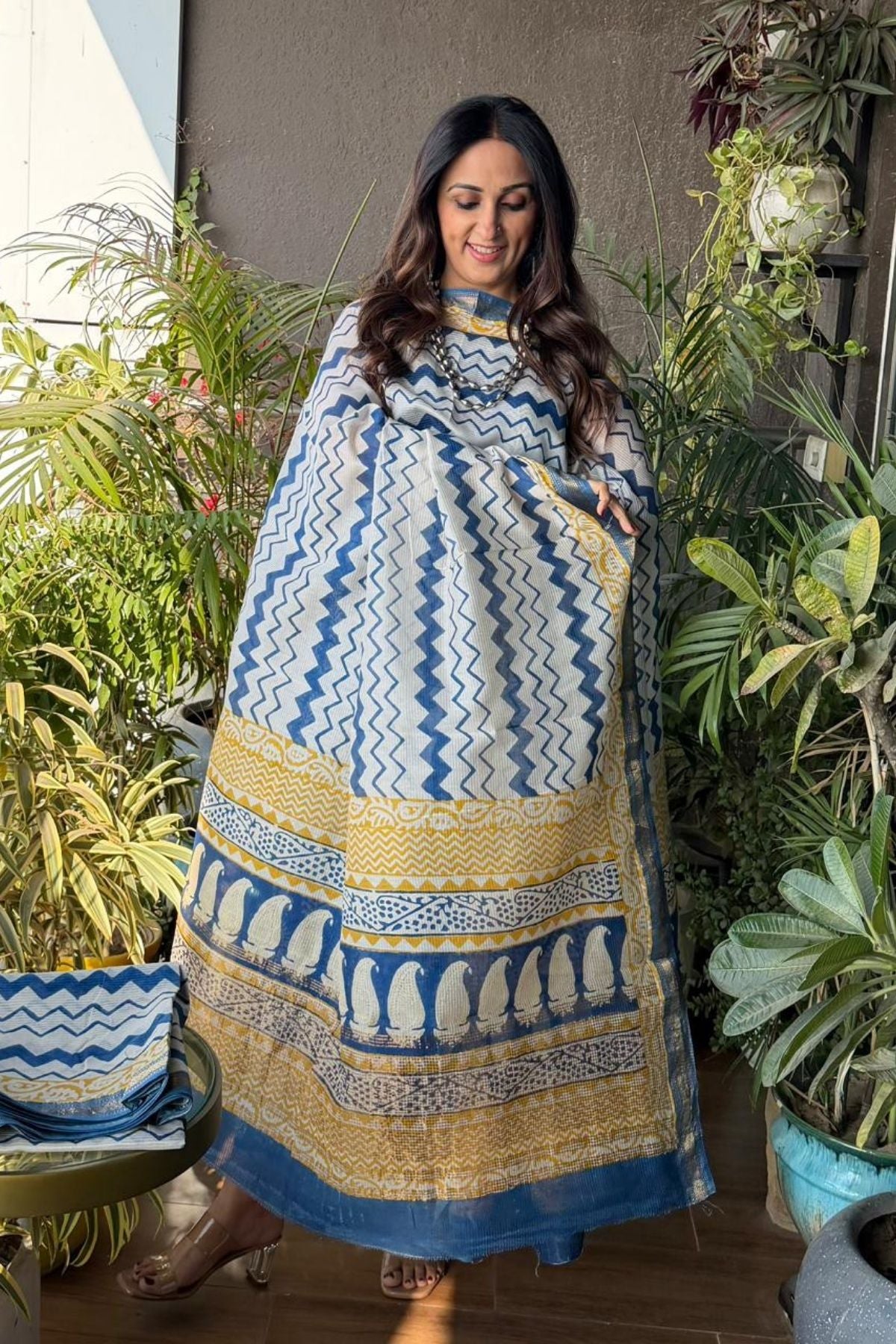 Bagh full sets on pure Maheshwari Silk