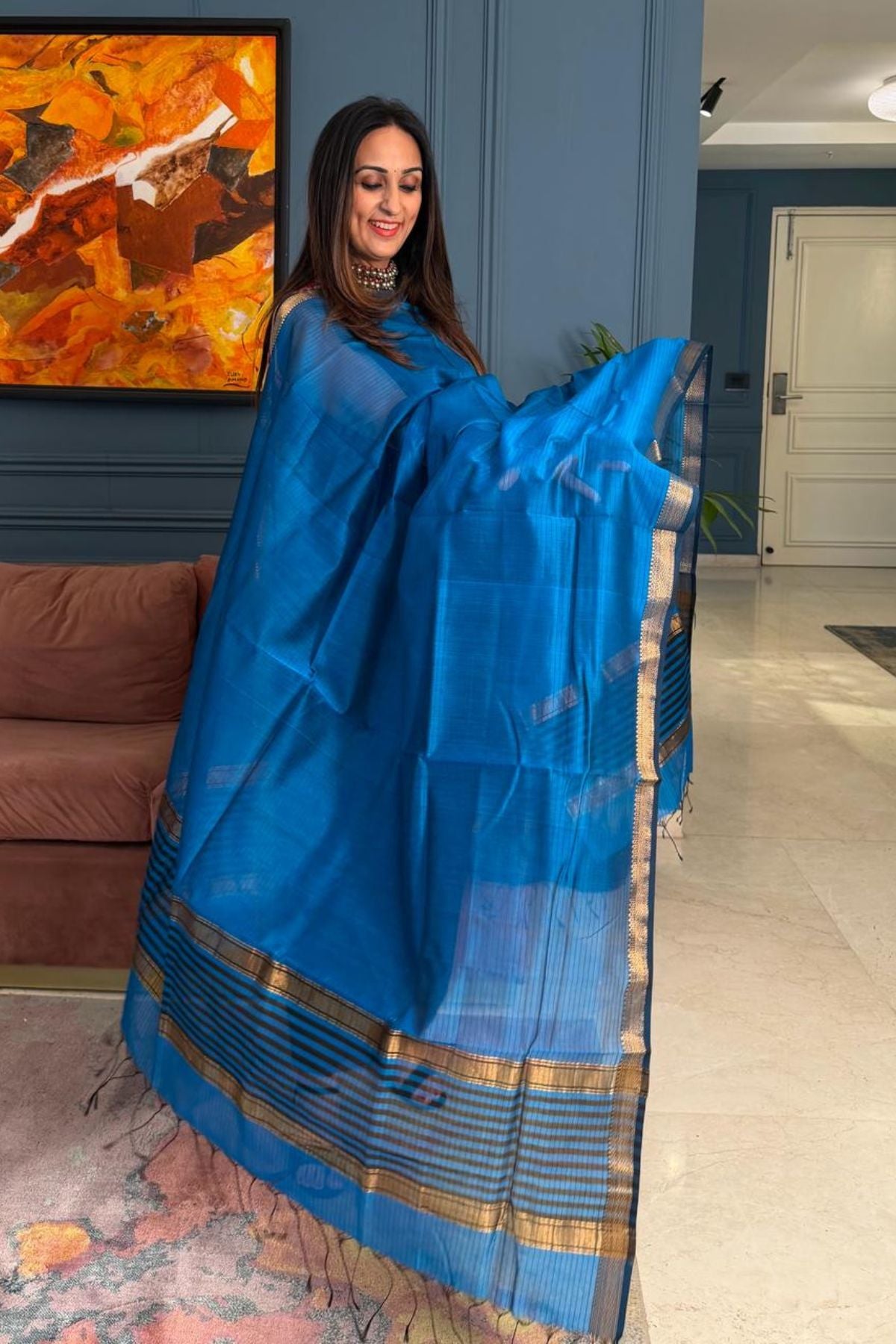 Summer special Maheshwari silk kurta dupatta set!!