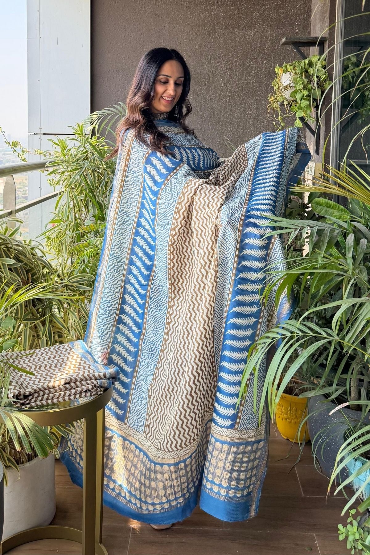 Handblocked Bagh full sets on pure Maheshwari!!