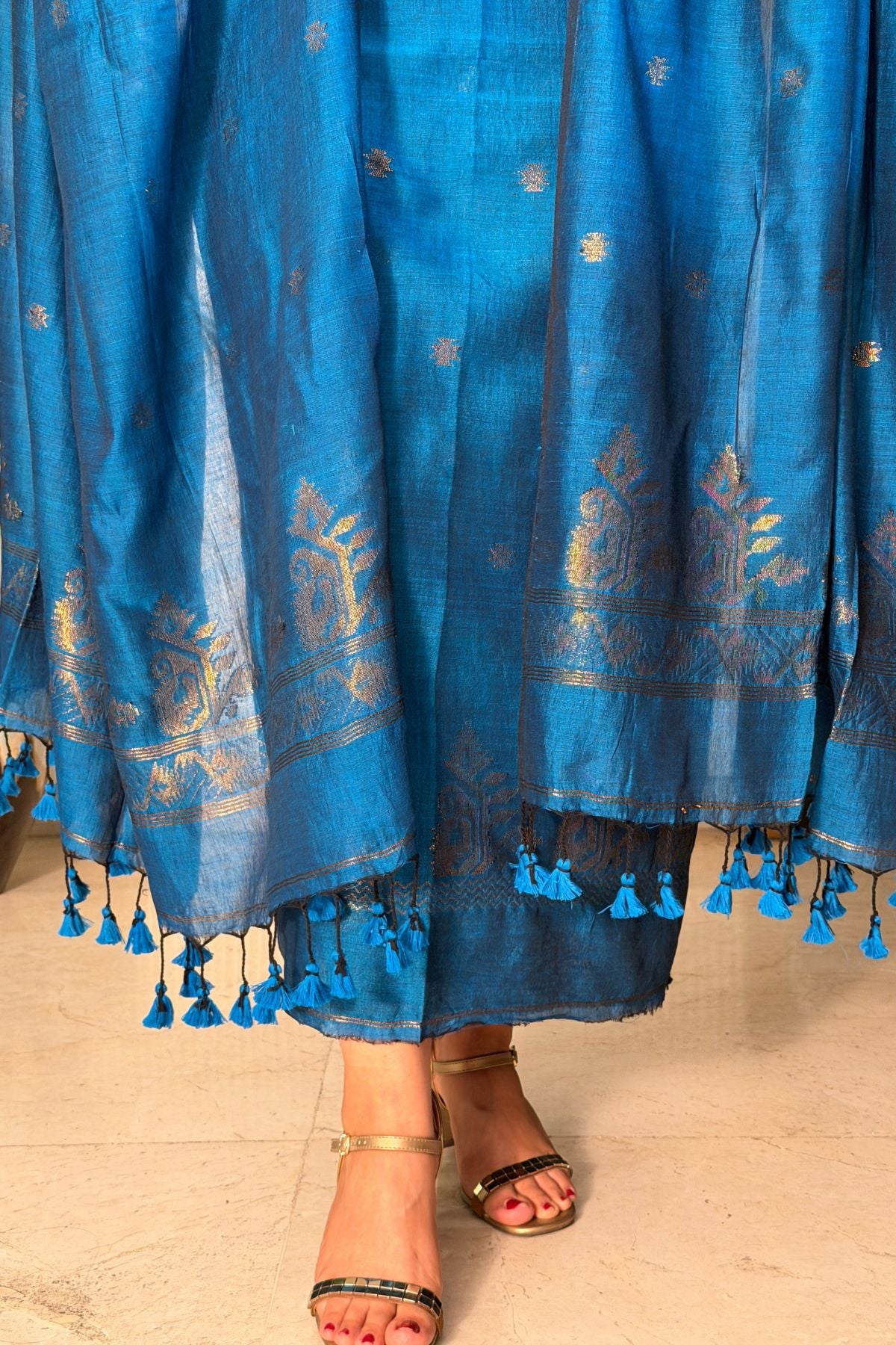 Mercerised pure cotton zari weave kurta dupatta sets with Jamdani weave !!
