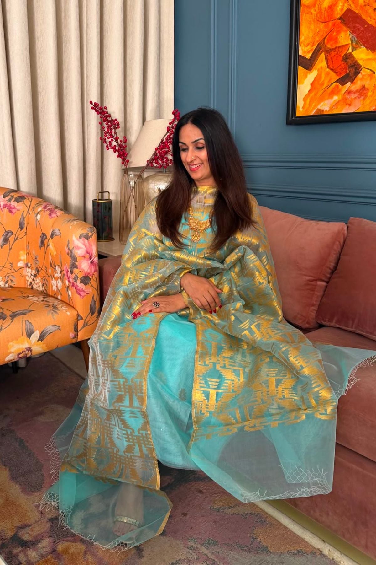 Pure muslin handwoven suit sets