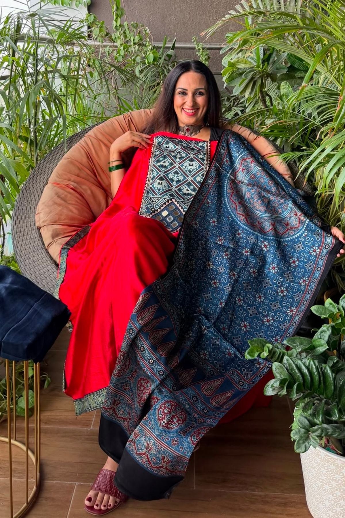 Handcrafted Kutch mirror work Mashru silk full sets!!