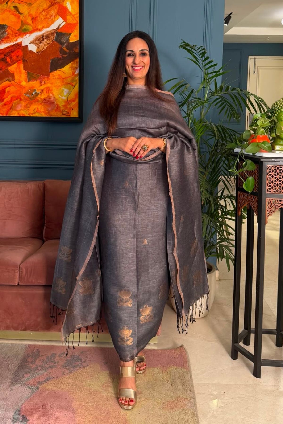 Jayshree linen kurta Dupatta sets