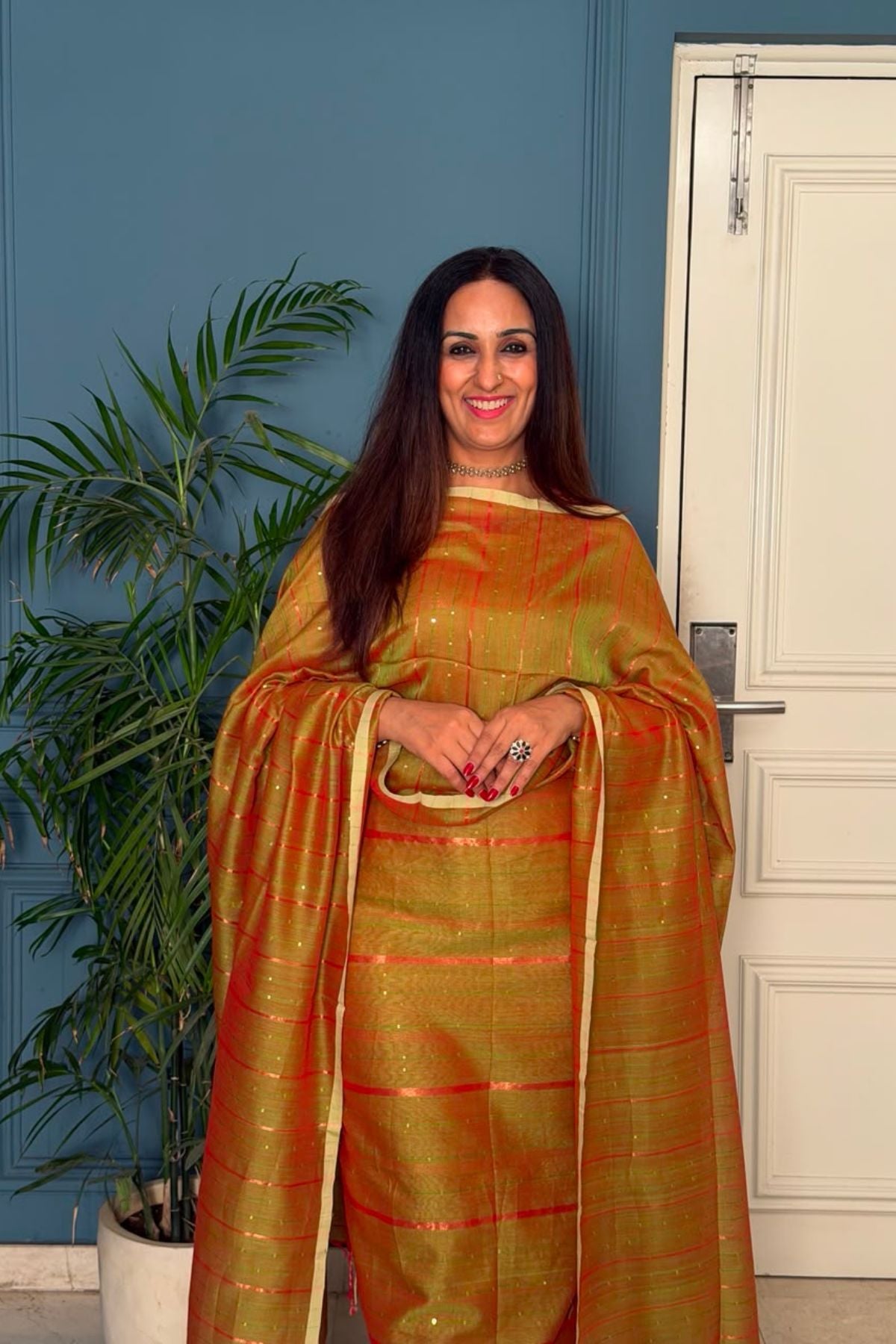 Pure cotton kurta dupatta sets with handwoven pocket sequins!!