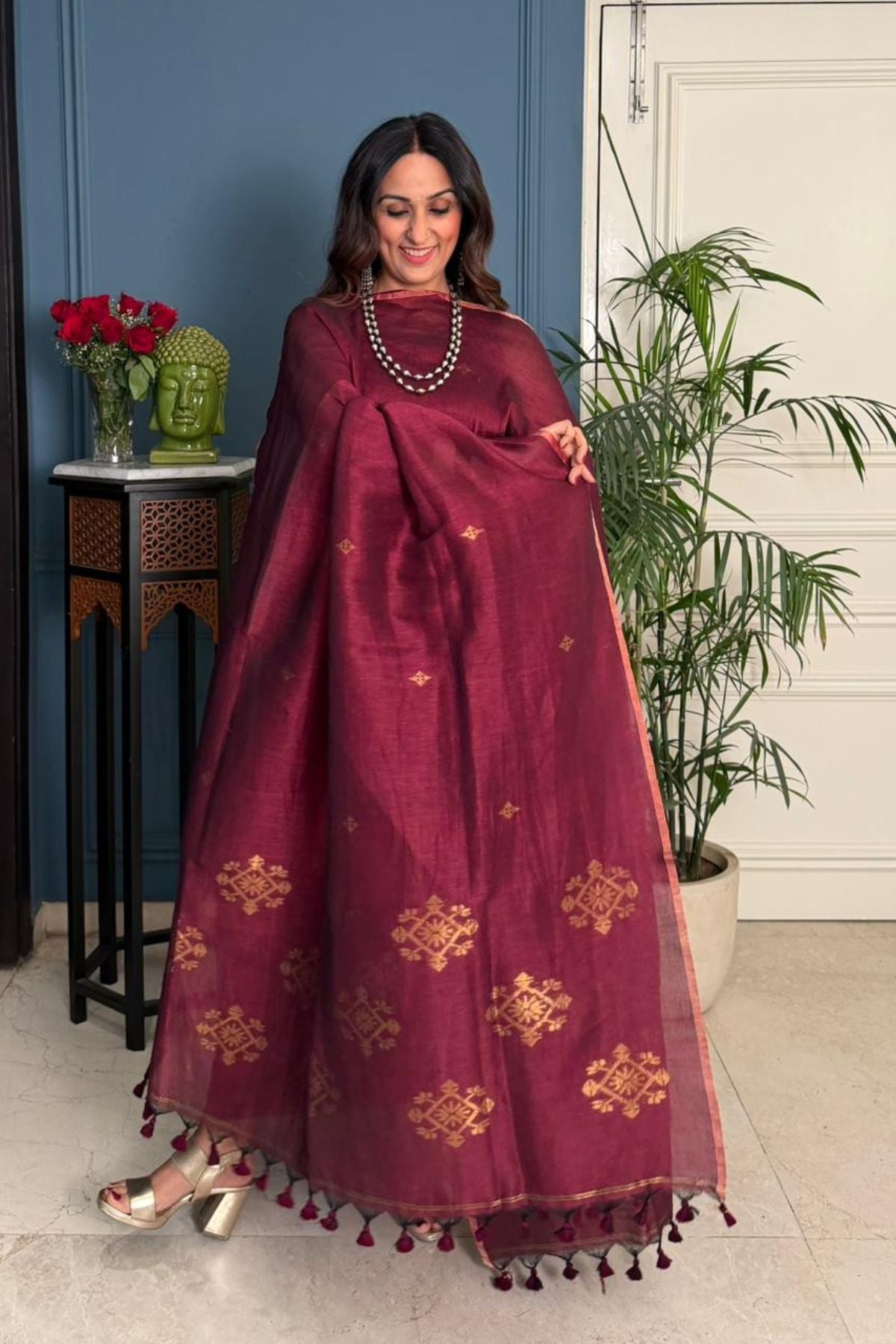 Jayshree linen kurta dupatta set