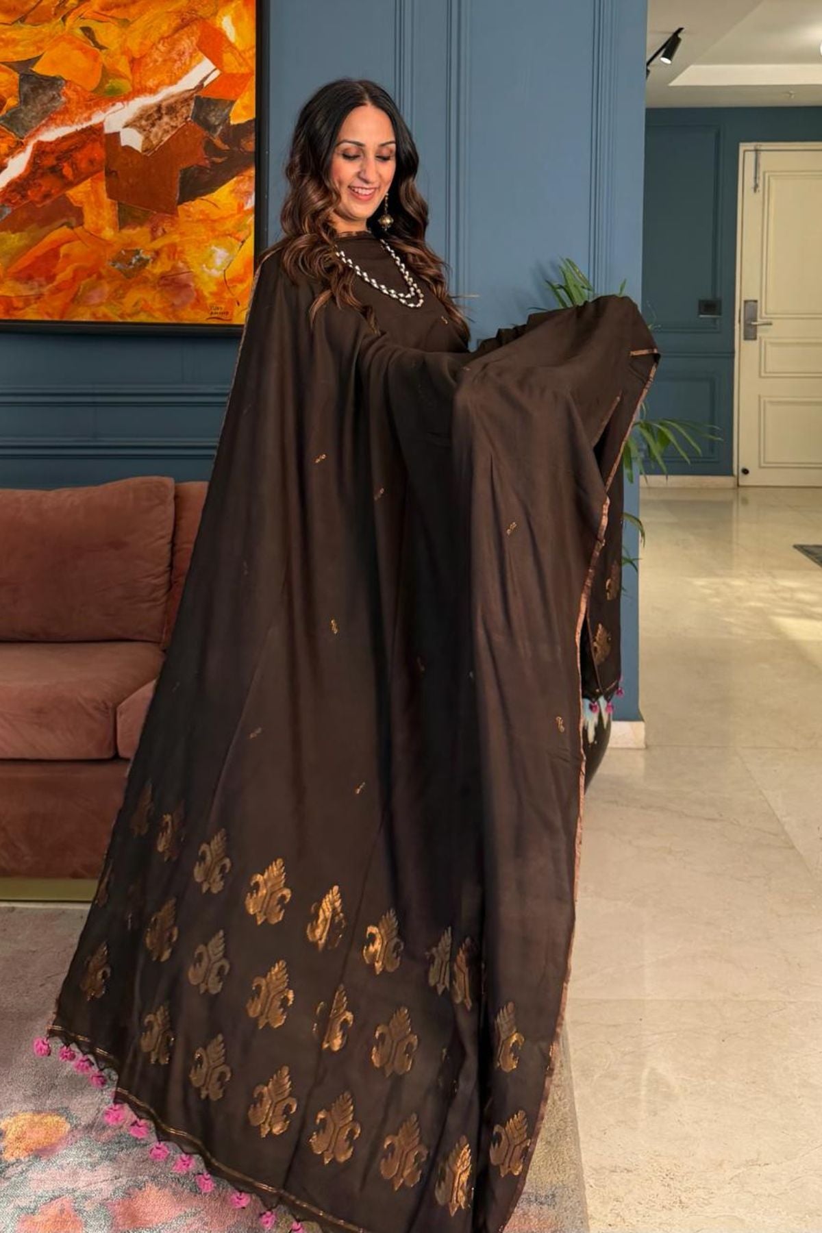 Premium Bangalore cotton with Banarasi weave kurta dupatta sets