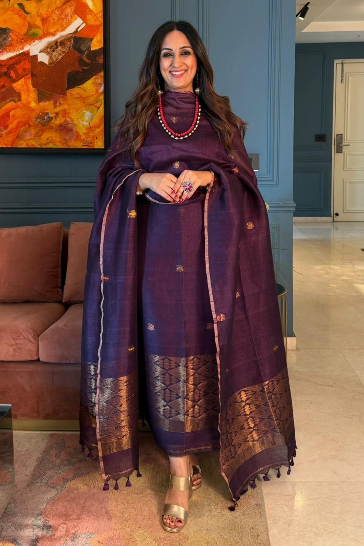 Jayshree linen kurta Dupatta sets