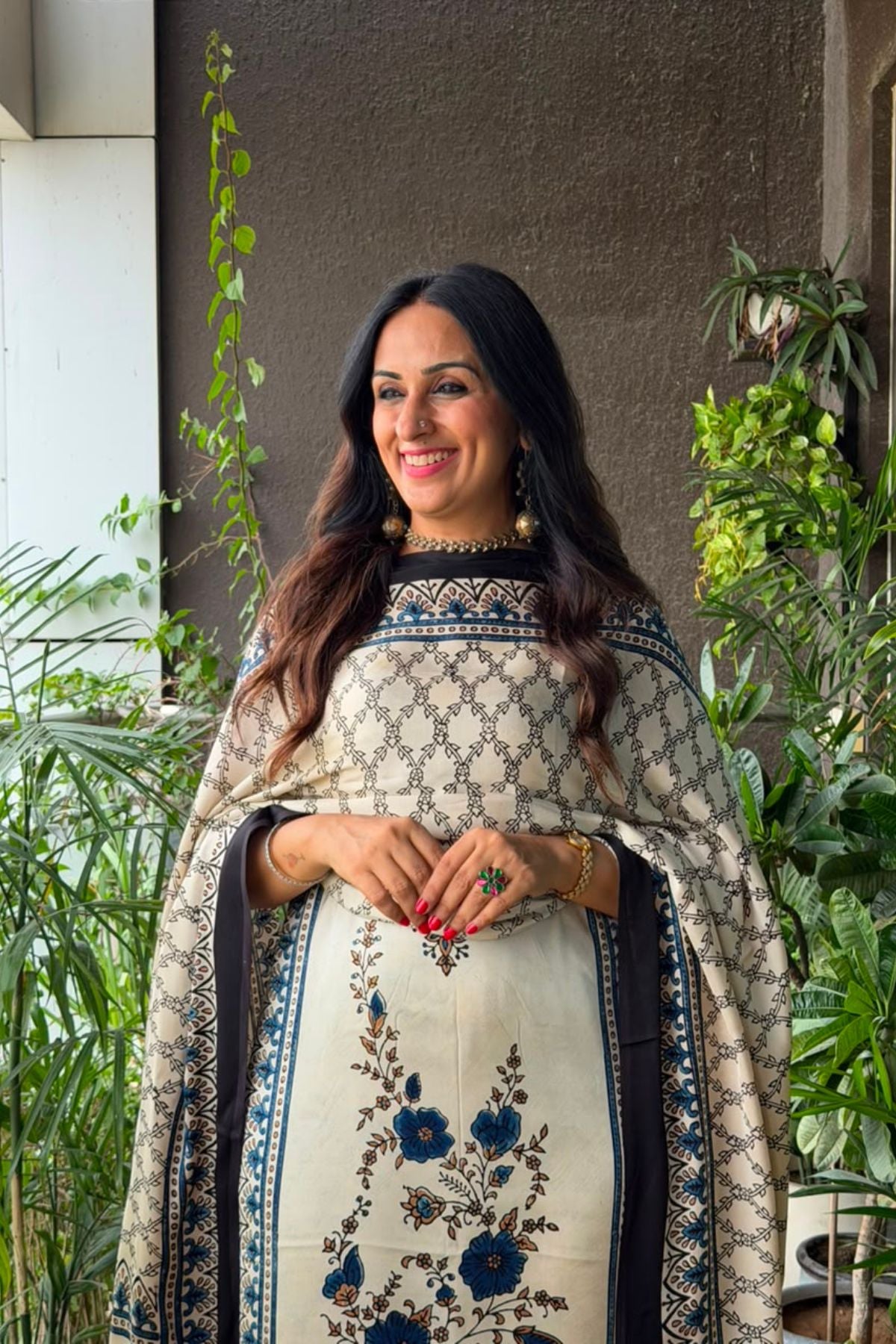 Ajrakh Modal Kurta Dupatta Set