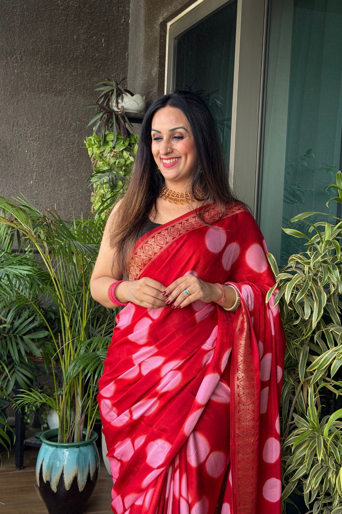 Handcrafted Clamp-dyed sarees in pure modal silk!!!