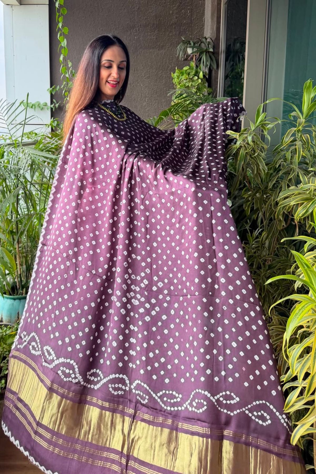 Ombré kurta dupatta set on pure modal Satin