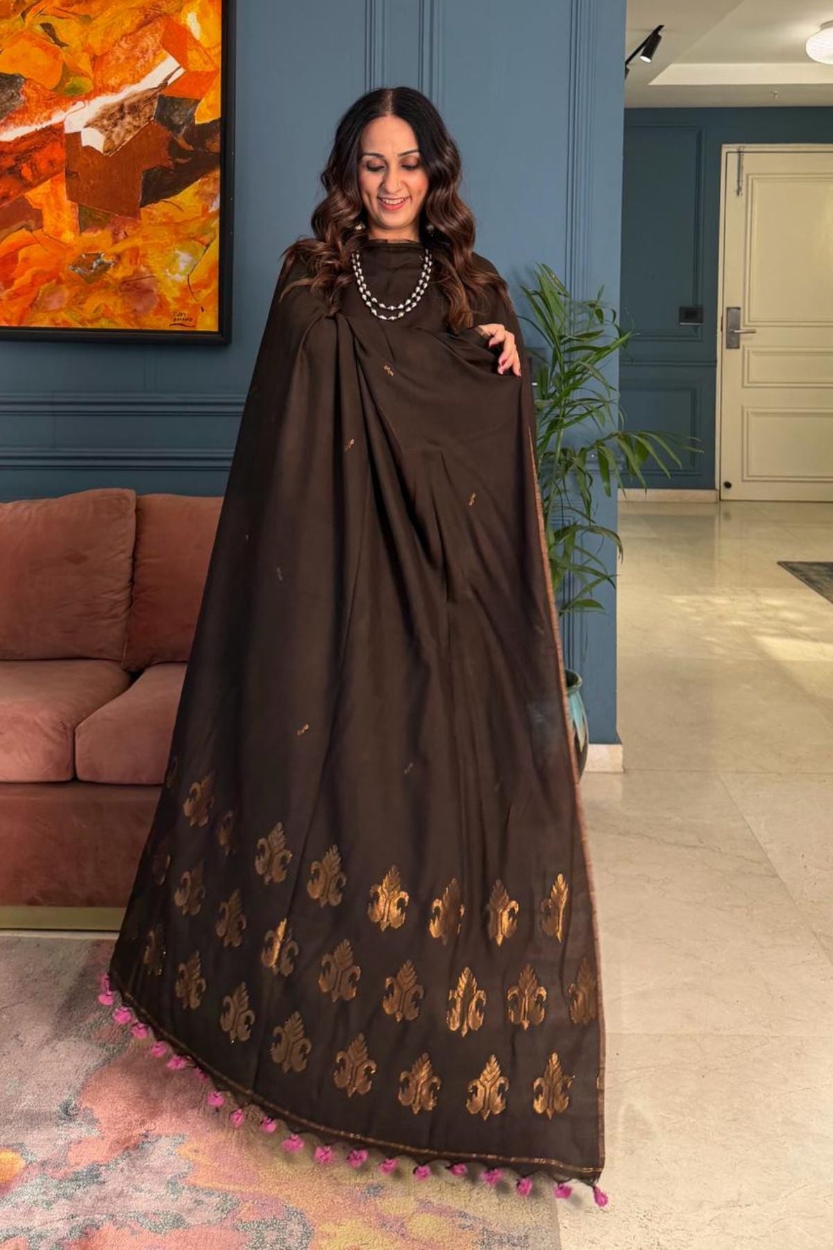 Premium Bangalore cotton with Banarasi weave kurta dupatta sets