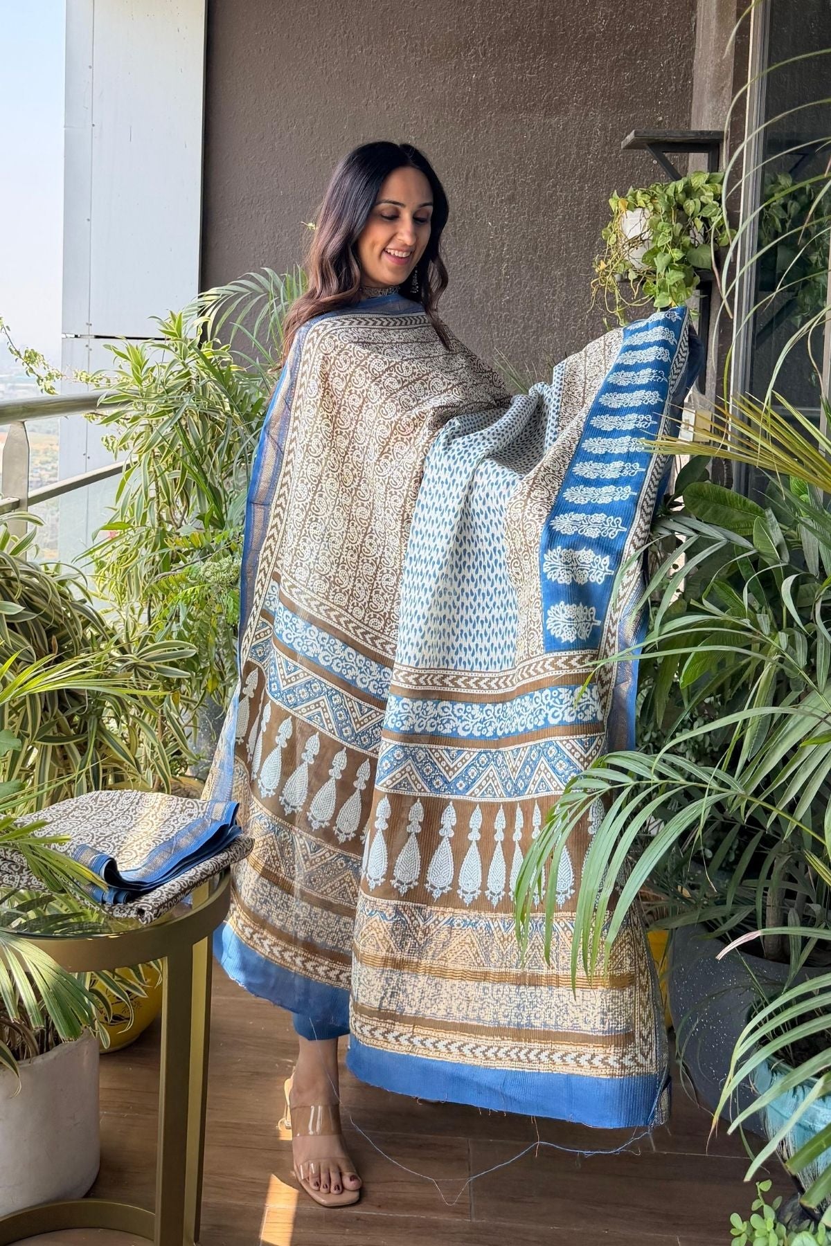 Handblocked Bagh full sets on pure Maheshwari!!