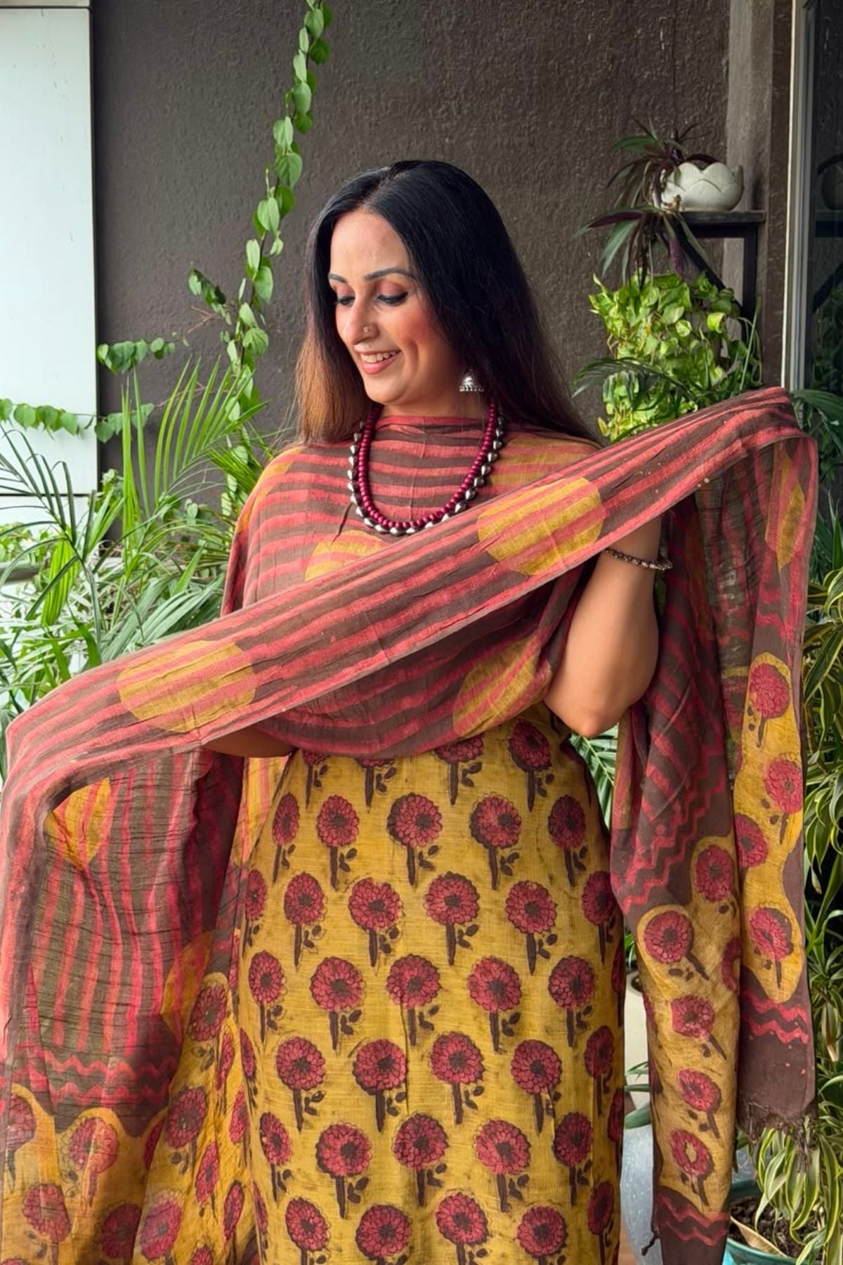 Handblocked Slub cotton linen full sets!!