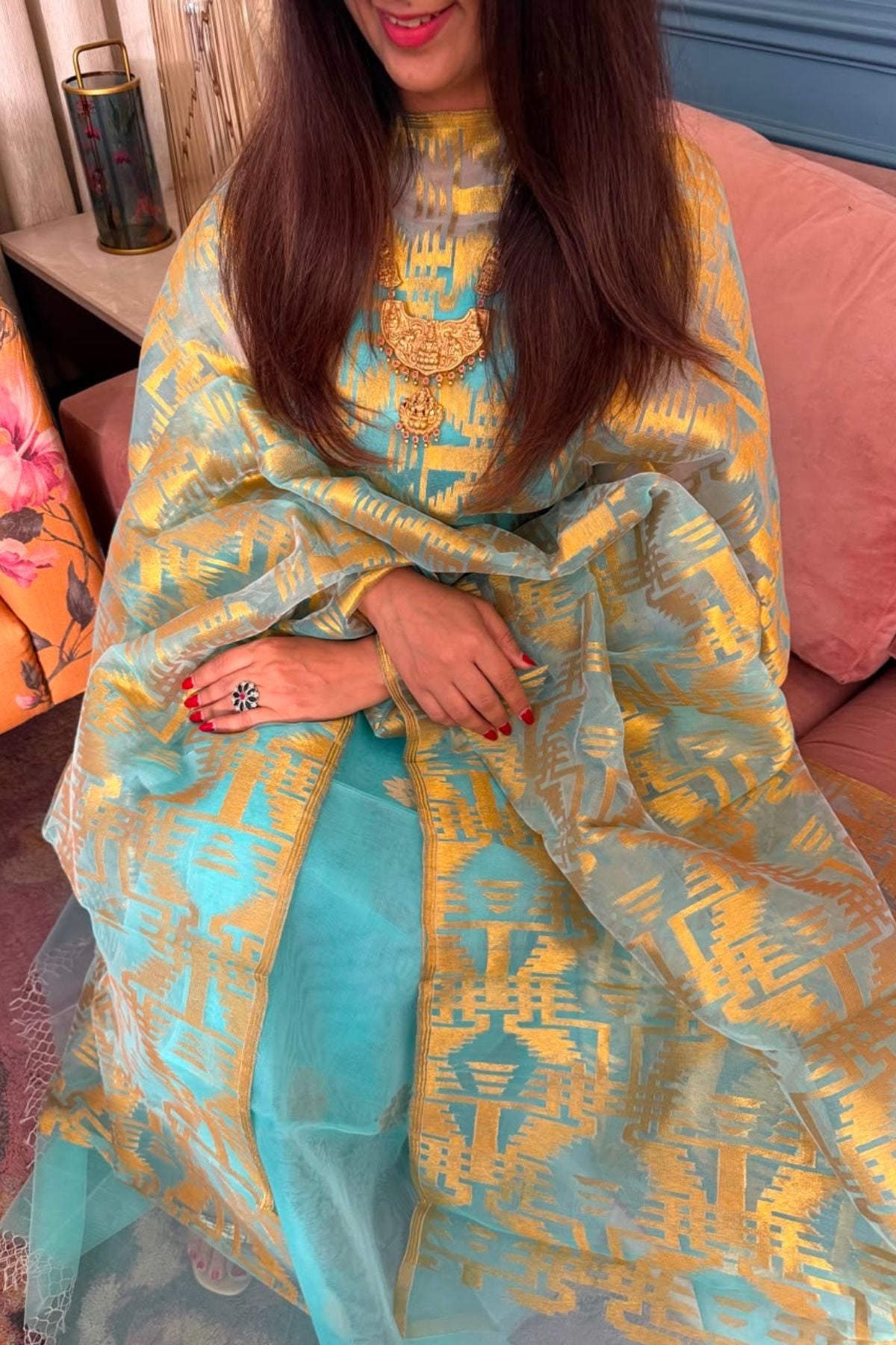 Pure muslin handwoven suit sets