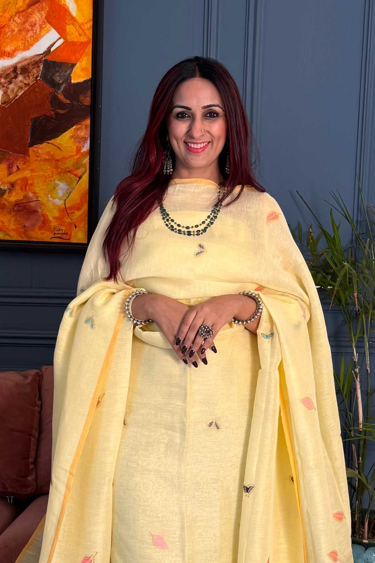 Jayshree Linen kurta dupatta sets