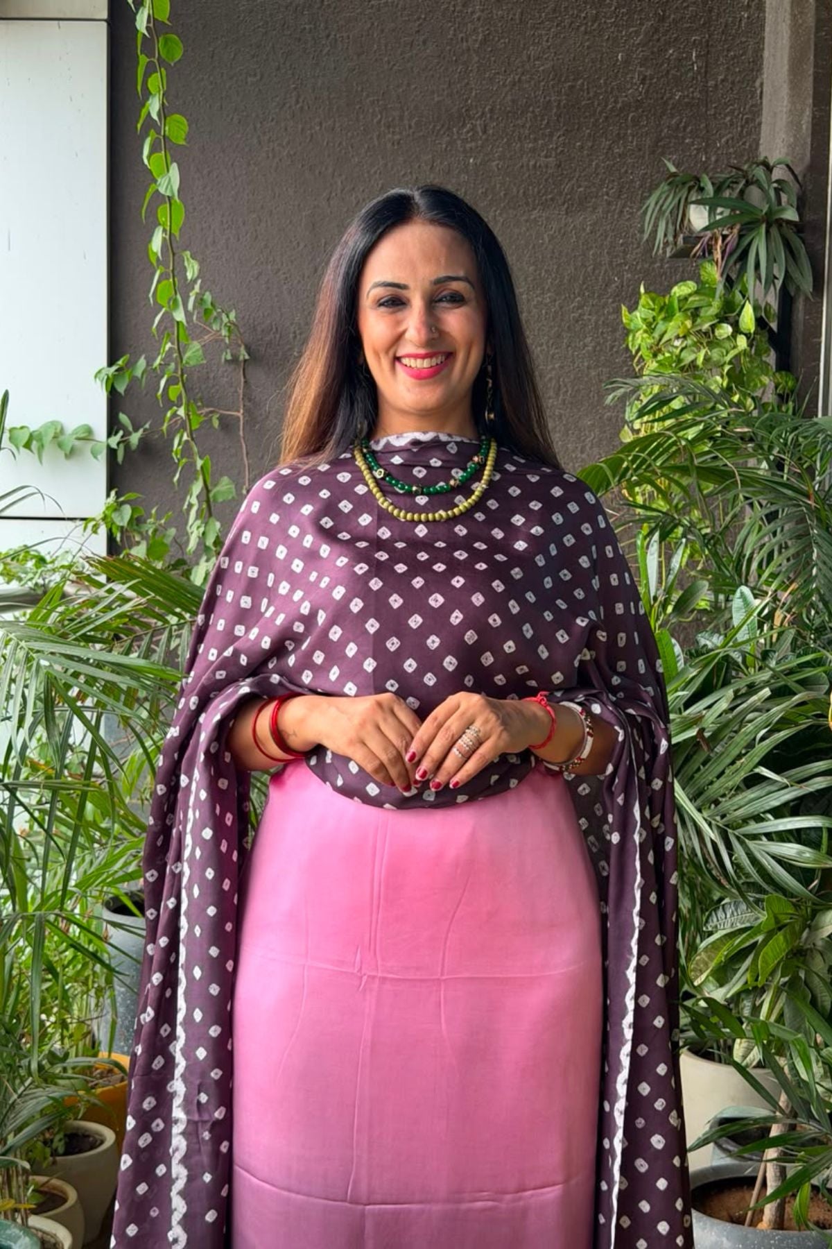 Ombré kurta dupatta set on pure modal Satin