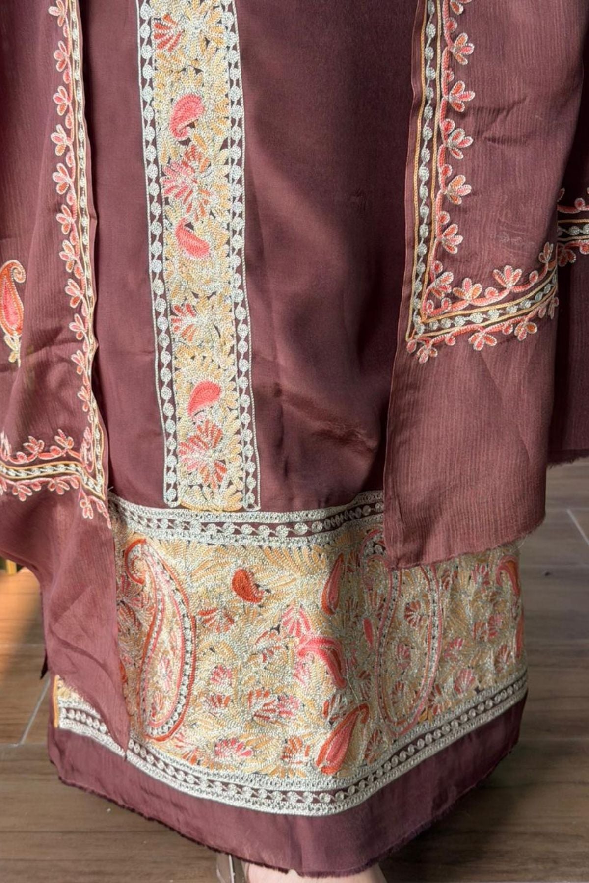 Kashmiri Aari embroidery on premium crepe full sets!!