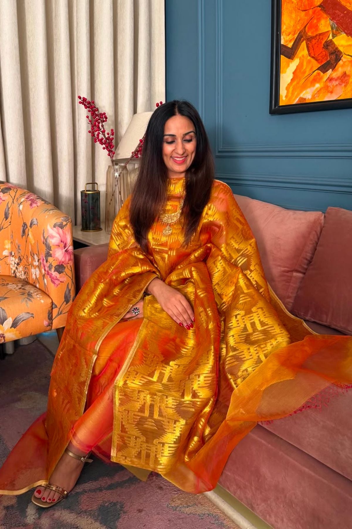 Pure muslin handwoven suit sets
