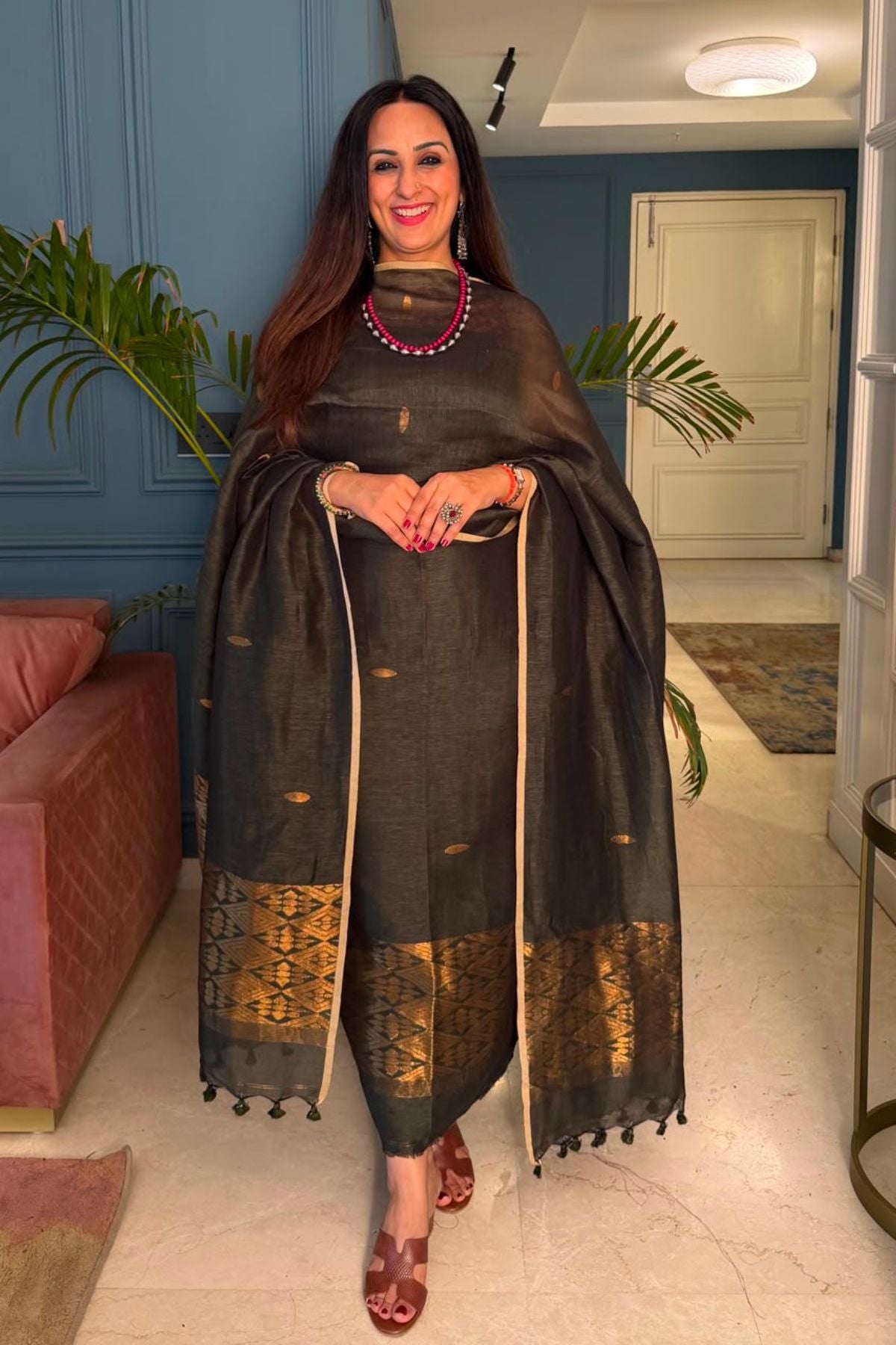 Jayshree linen kurta Dupatta sets