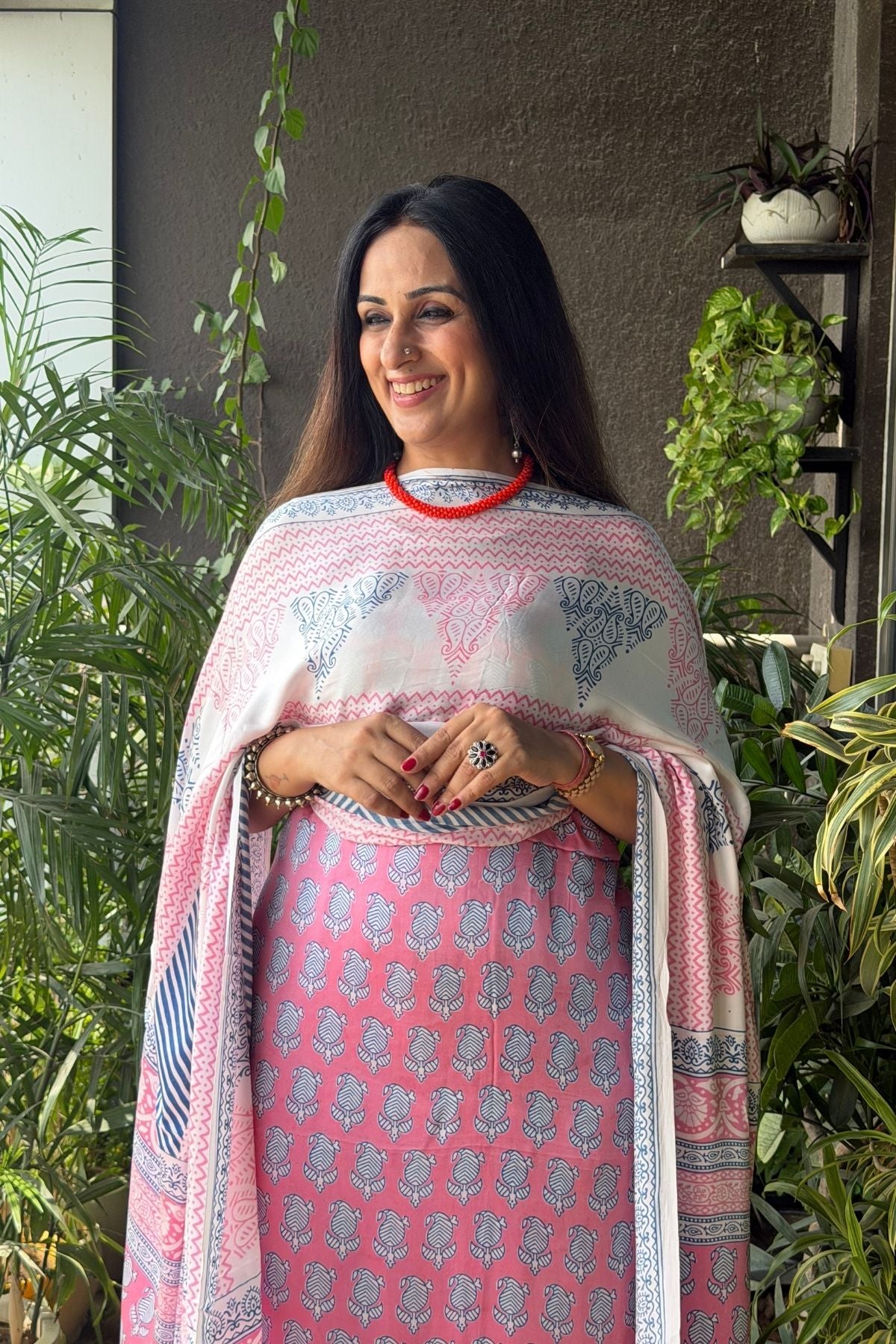 Handblocked Bagh sets on premium quality modal silk!!