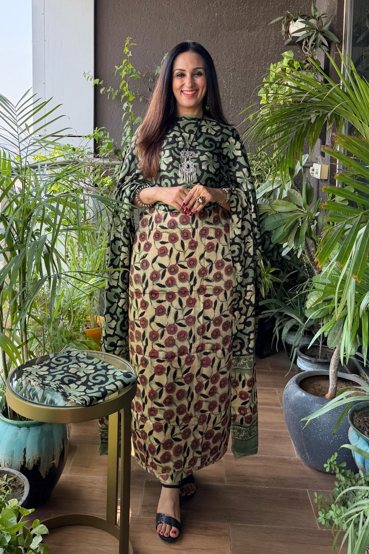 Pomegranate peel Handblock full sets on Premium Modal fabric!!