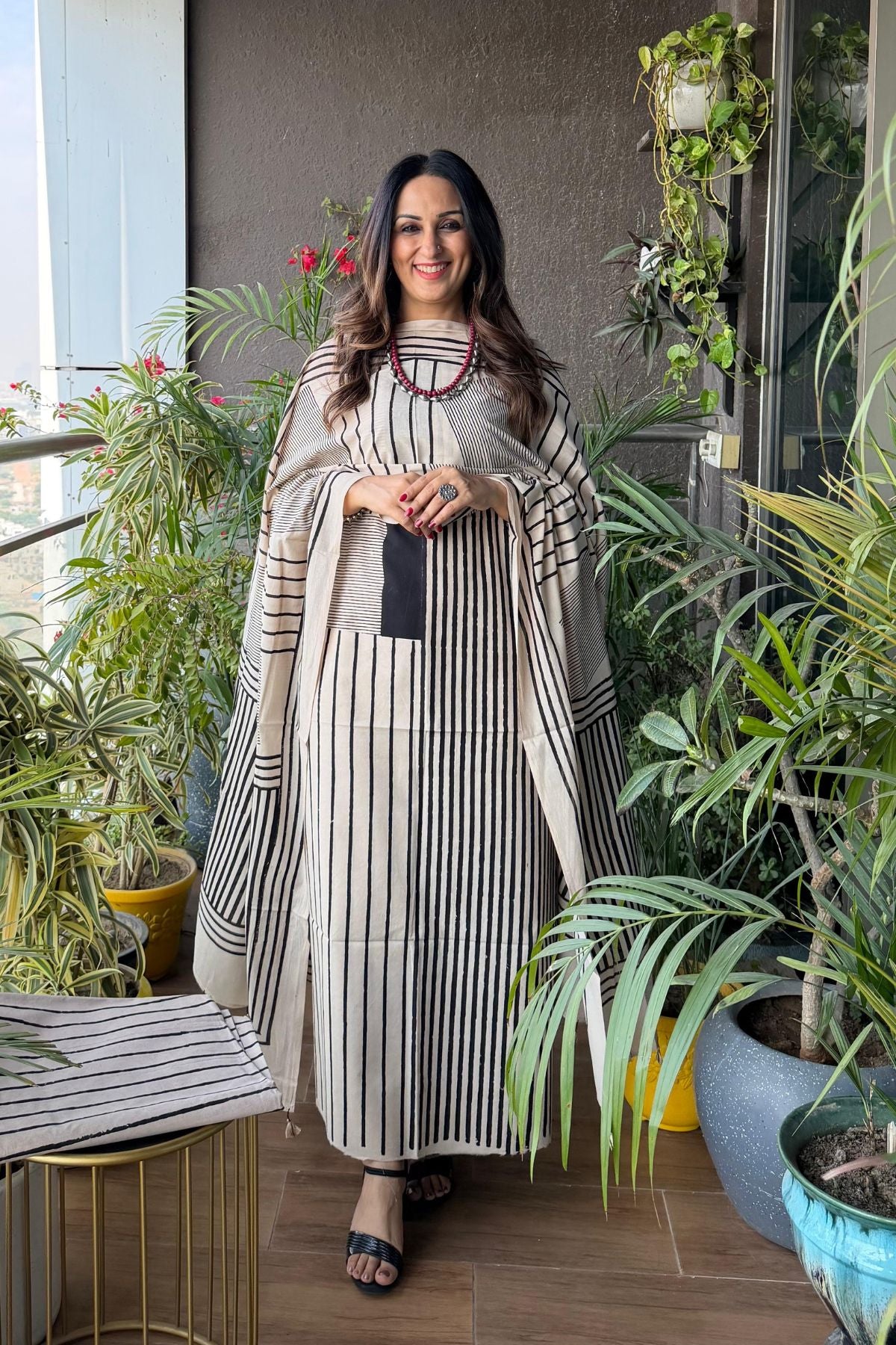 Handblocked Ajrakh Taj cotton full sets!!