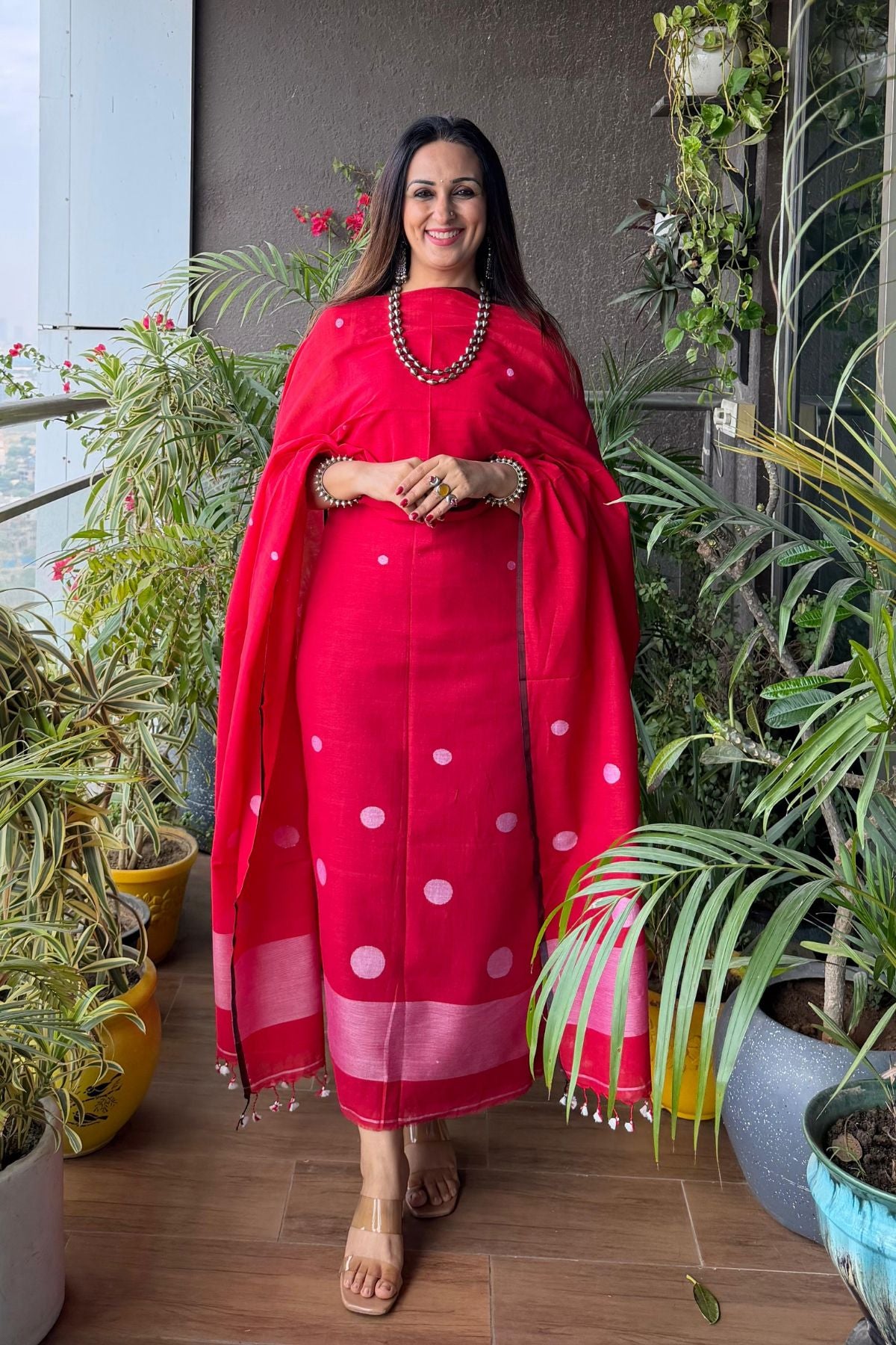 Jamdani pure cotton kurta dupatta sets!!