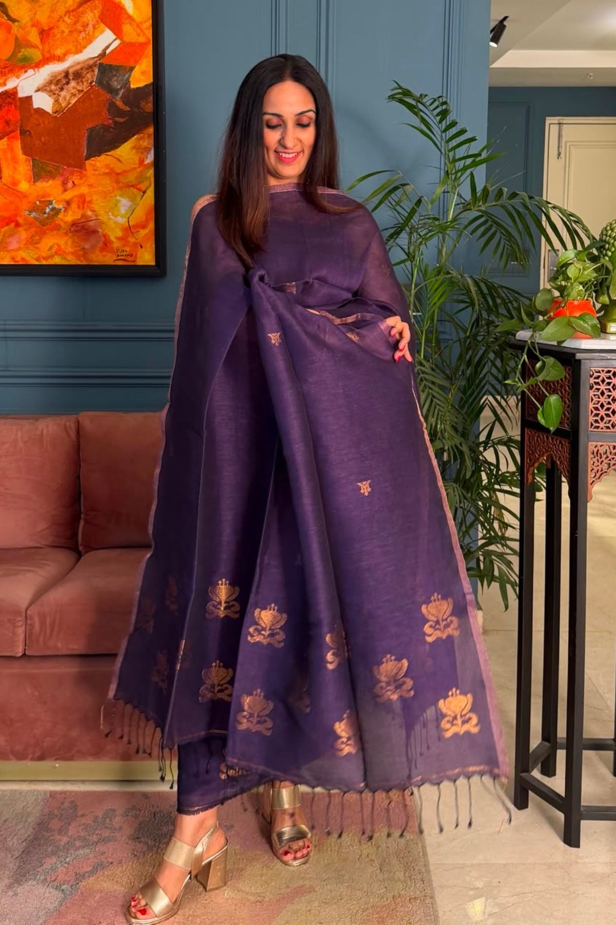 Jayshree linen kurta Dupatta sets