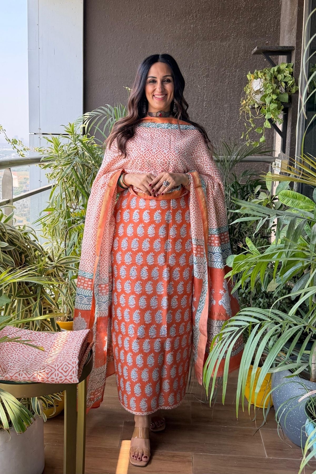 Handblocked Bagh full sets on pure Maheshwari!!