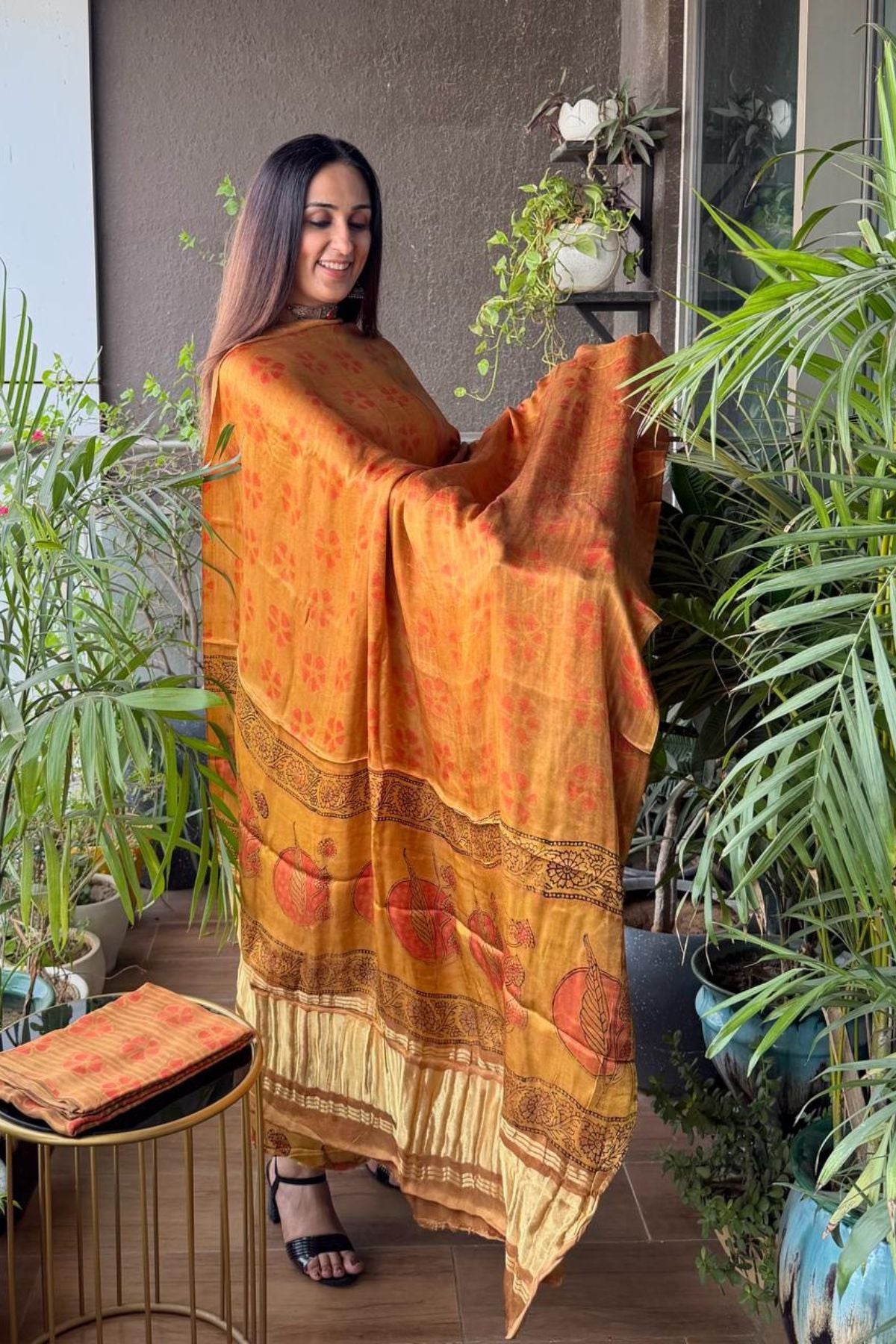 Pomegranate peel Handblock full sets on Premium Modal fabric!!