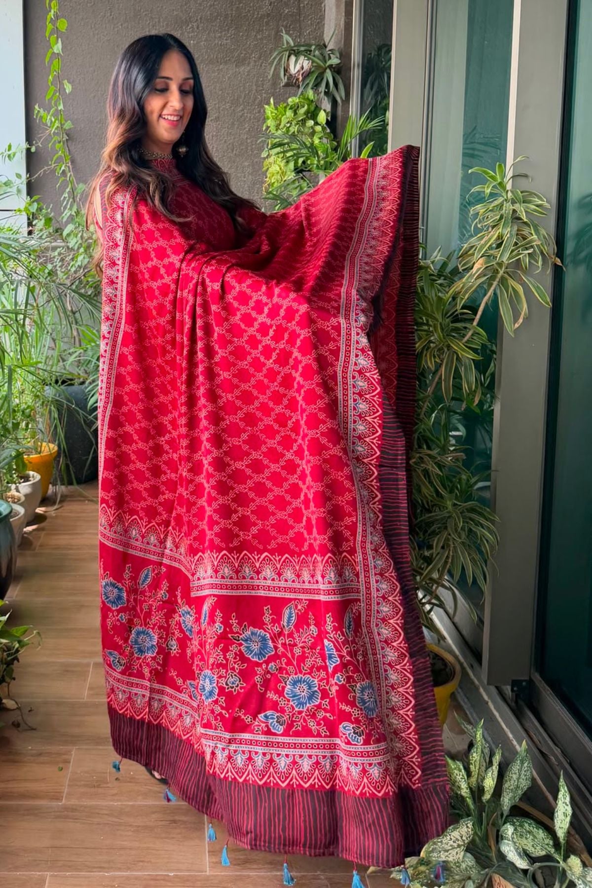 Ajrakh Modal Kurta Dupatta Set