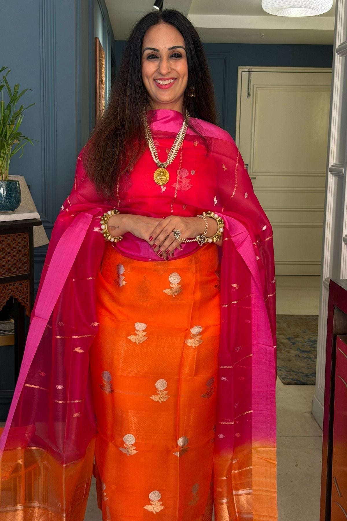 Handloom pure Kora silk full suit sets!!