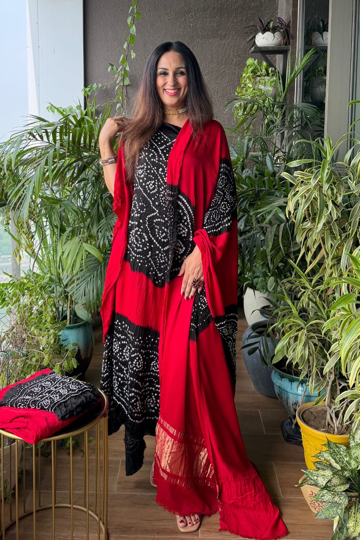 Bandhani work full sets on pure modal satin!!!