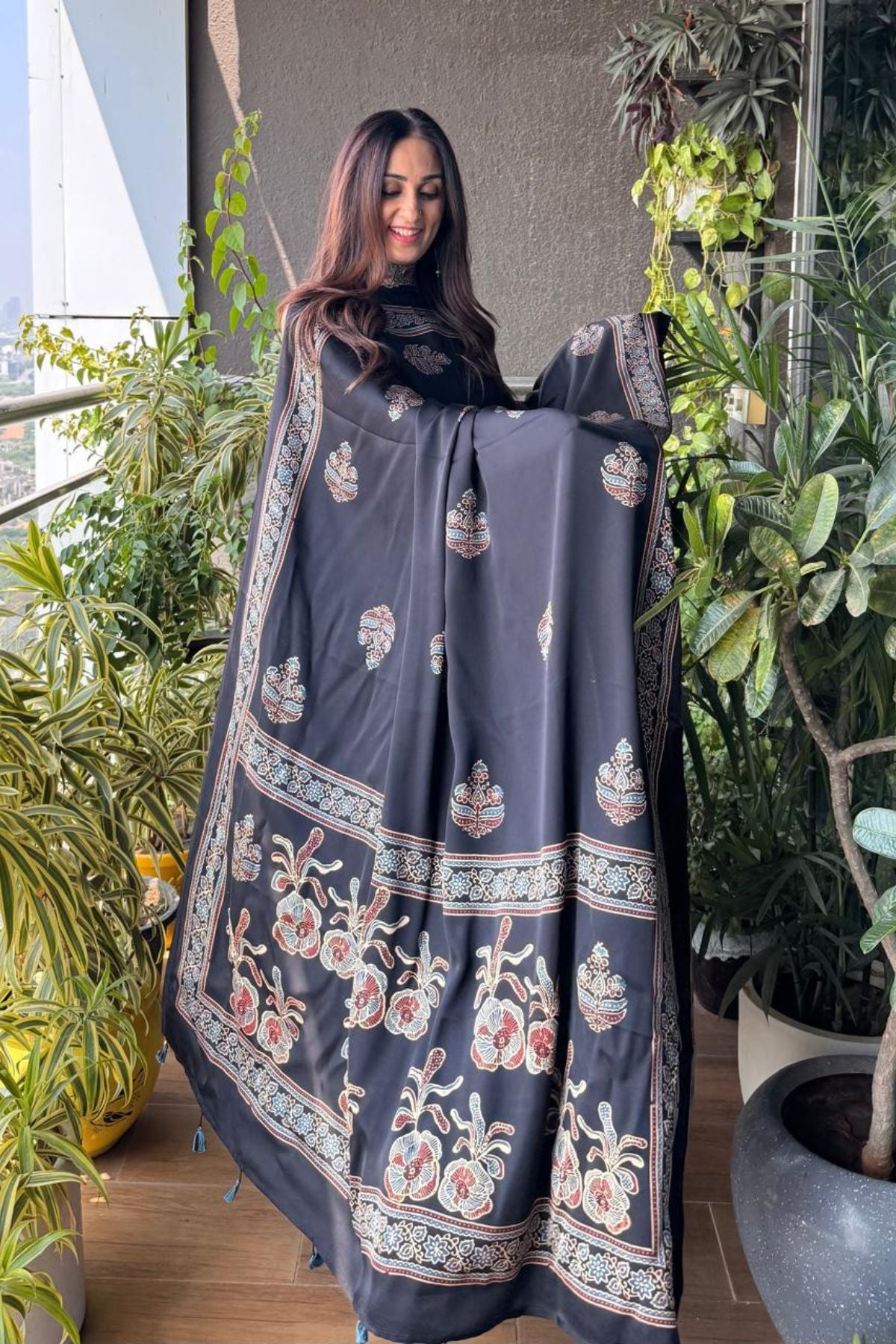 Ajrakh Modal Kurta Dupatta Set