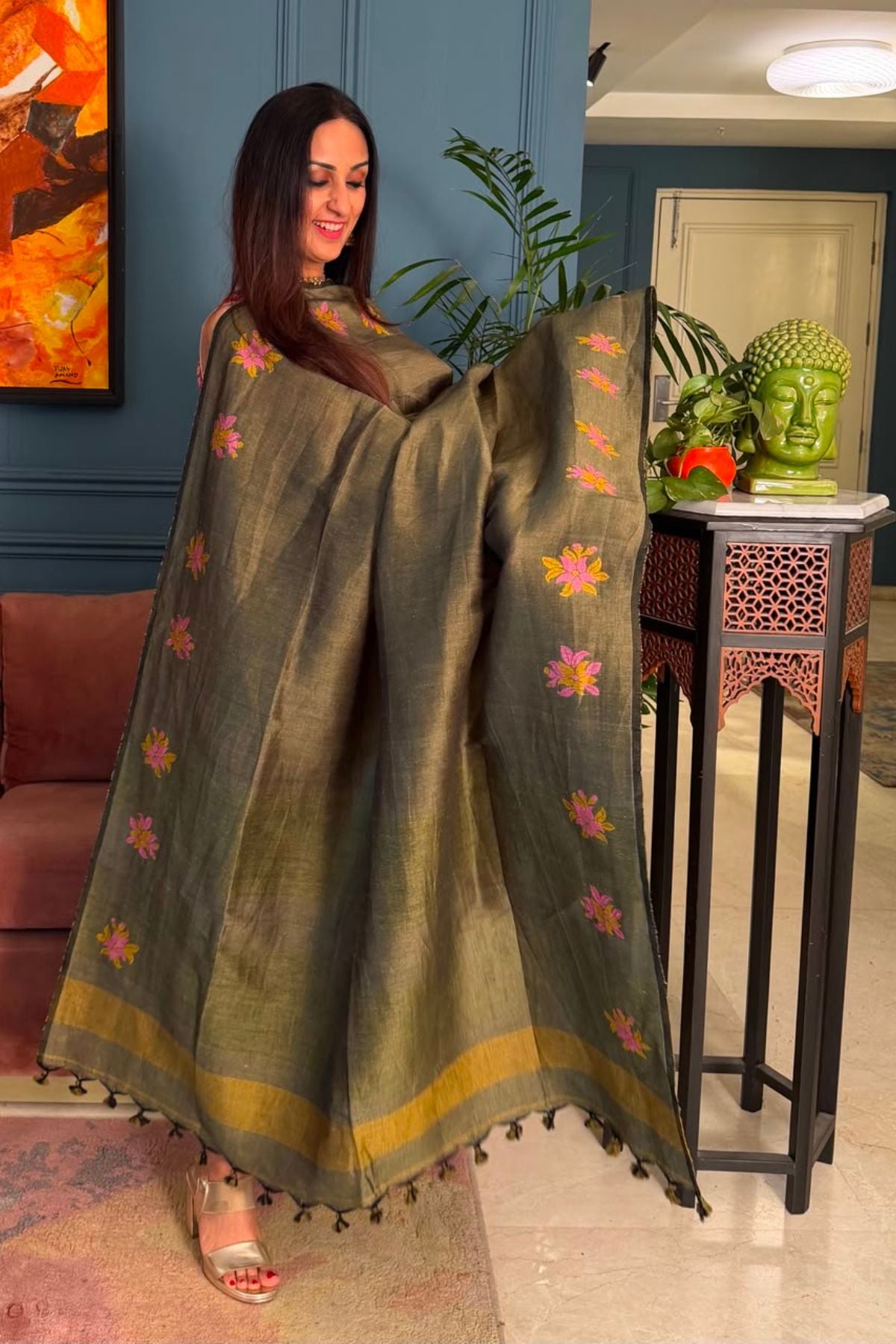 Jayshree linen kurta Dupatta sets