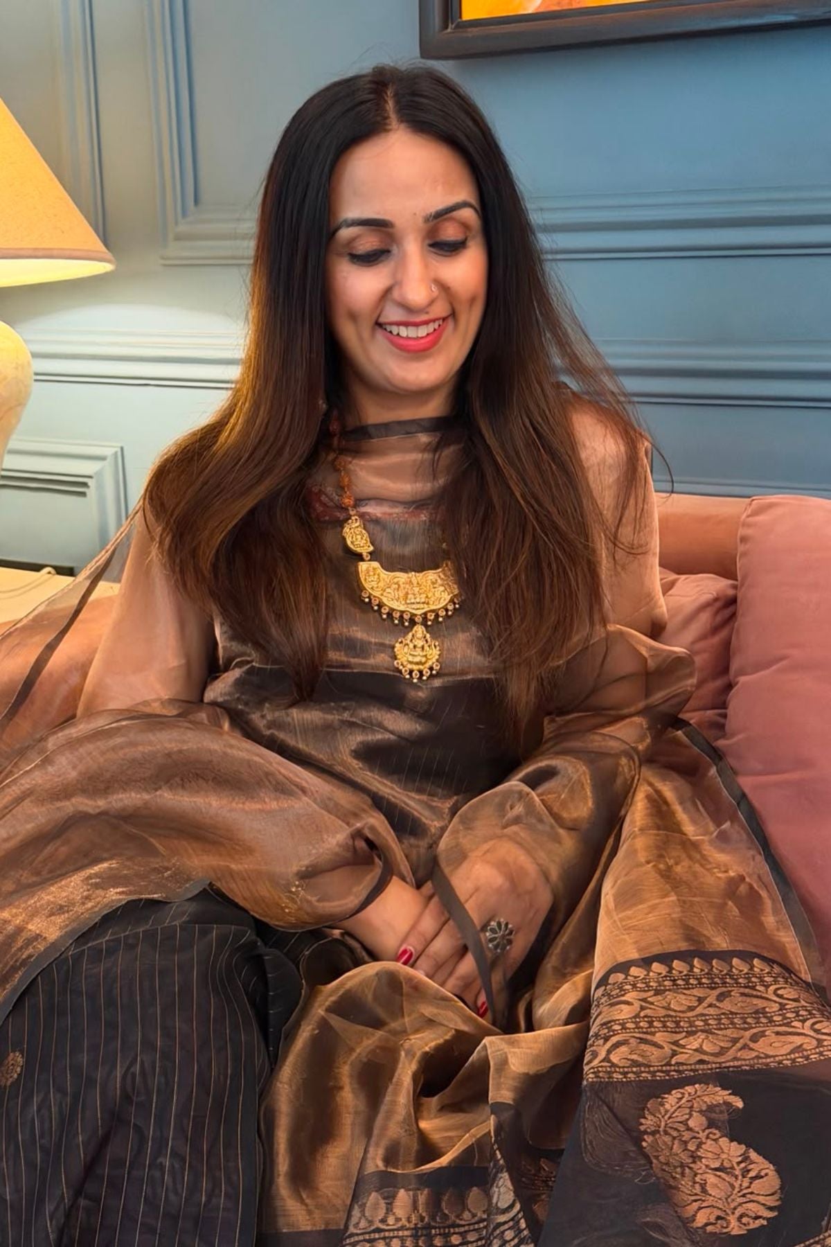 Pure muslin kurta dupatta set!!
