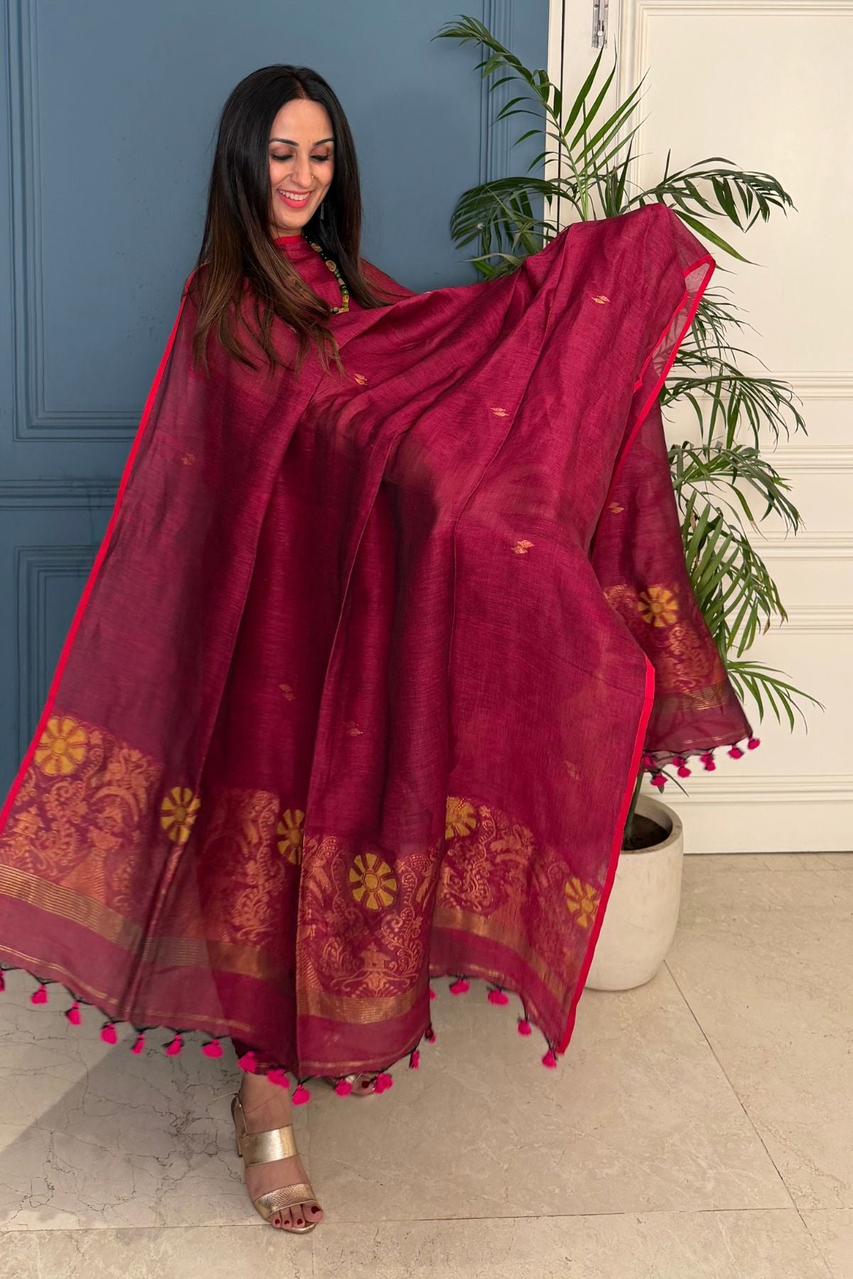 Jayshree linen kurta Dupatta sets
