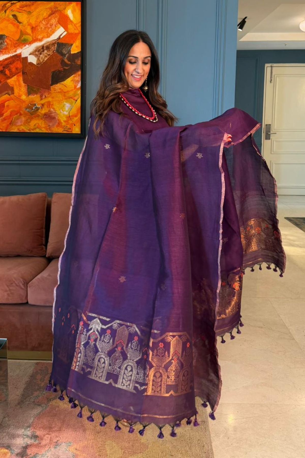 Jayshree linen kurta Dupatta sets
