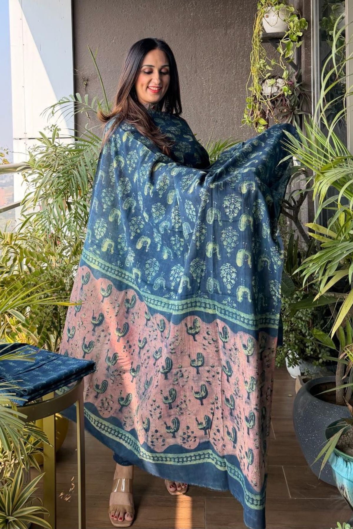 Handblocked full suit sets in pure cotton!!