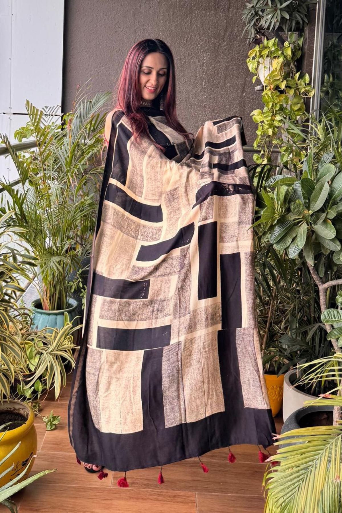 Ajrakh Pure Chanderi Silk kurta dupatta Set