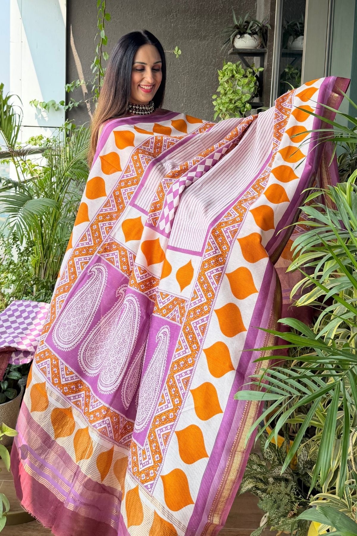 Handblocked Bagh full sets on pure Maheshwari!!