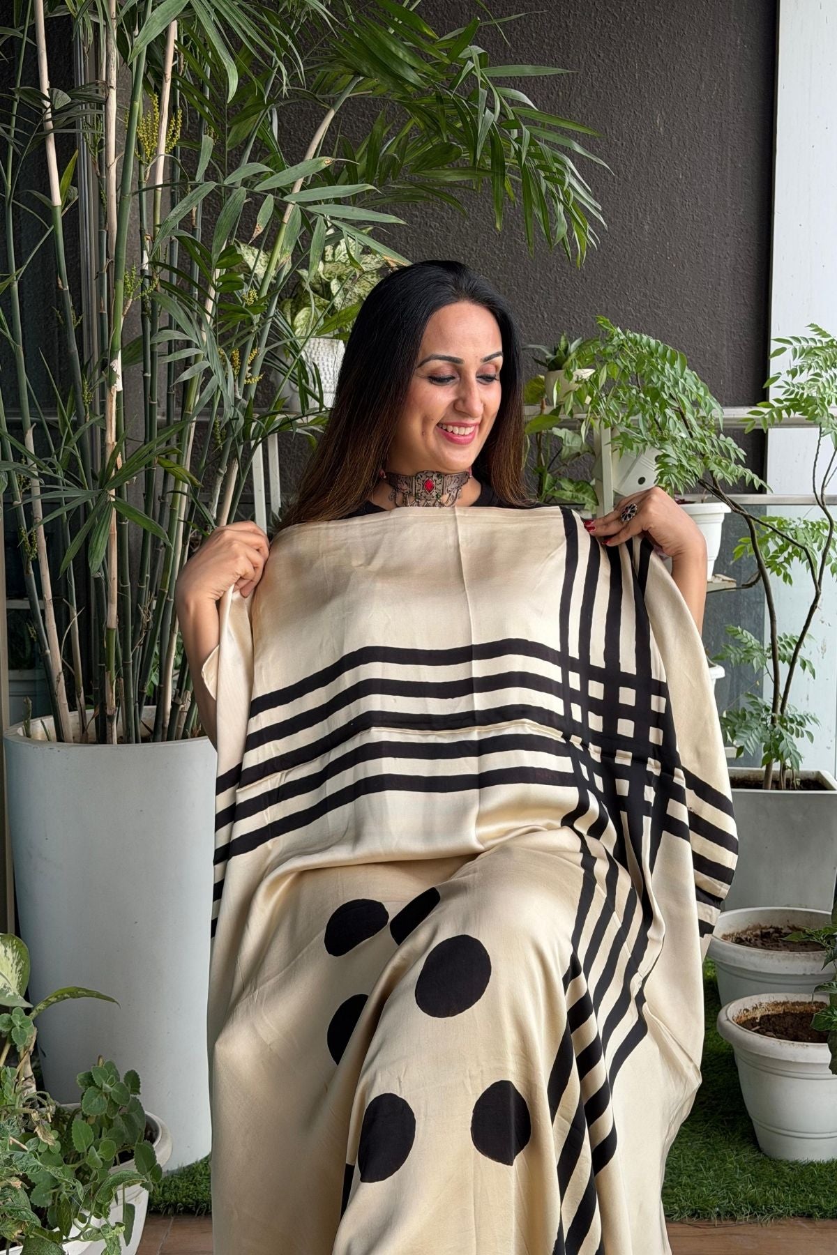 Ajrakh kurta fabric on pure modal !!