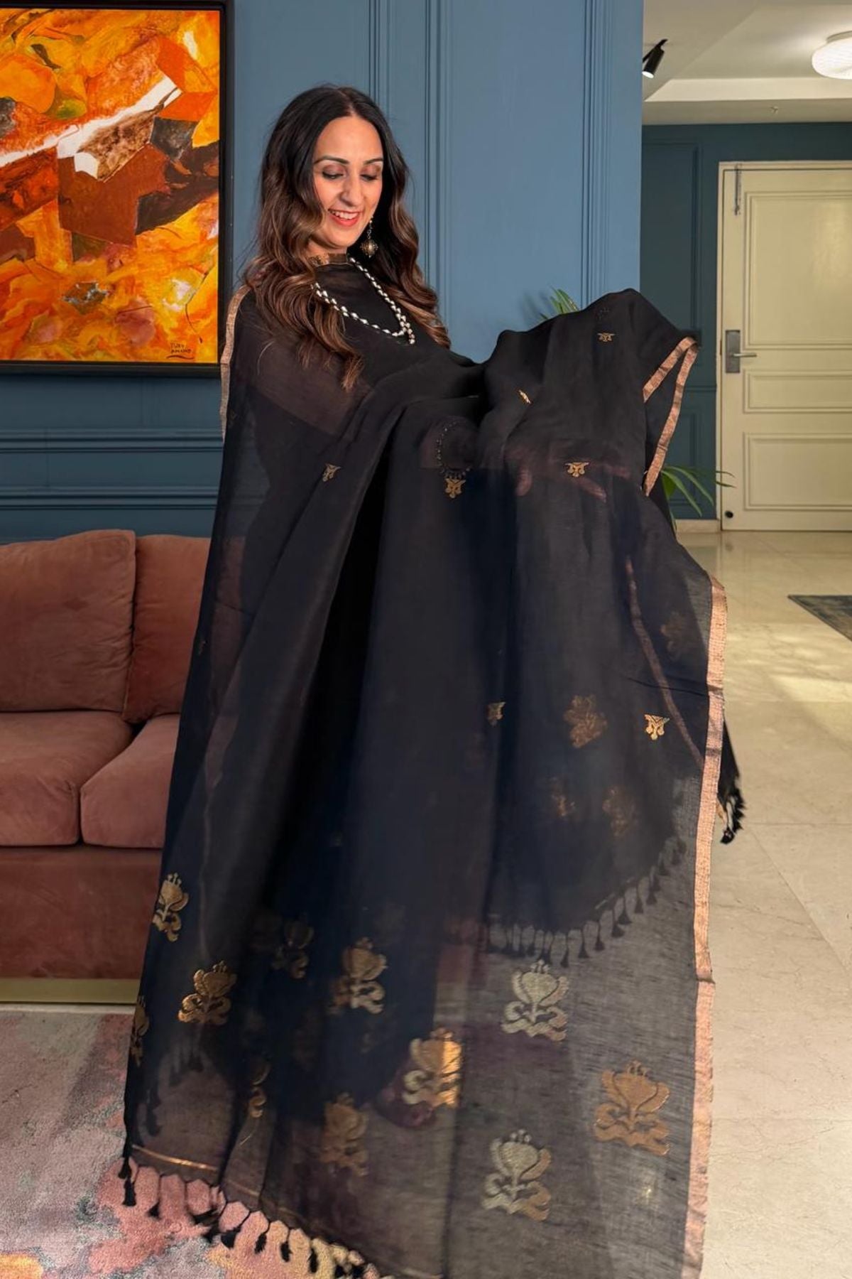 Jayshree linen kurta Dupatta sets