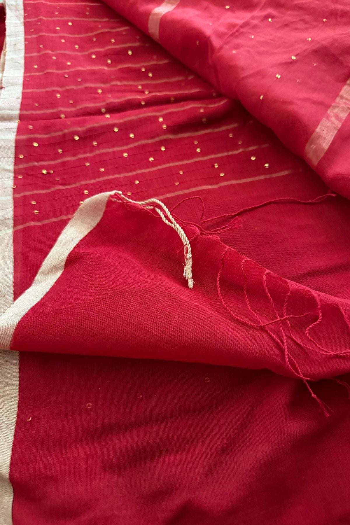 Handwoven pure cotton saree with blouse!!