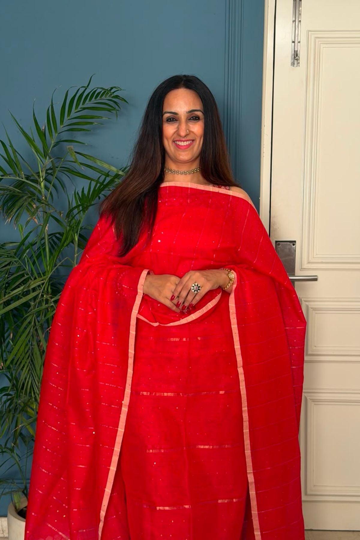 Pure cotton kurta dupatta sets with handwoven pocket sequins!!