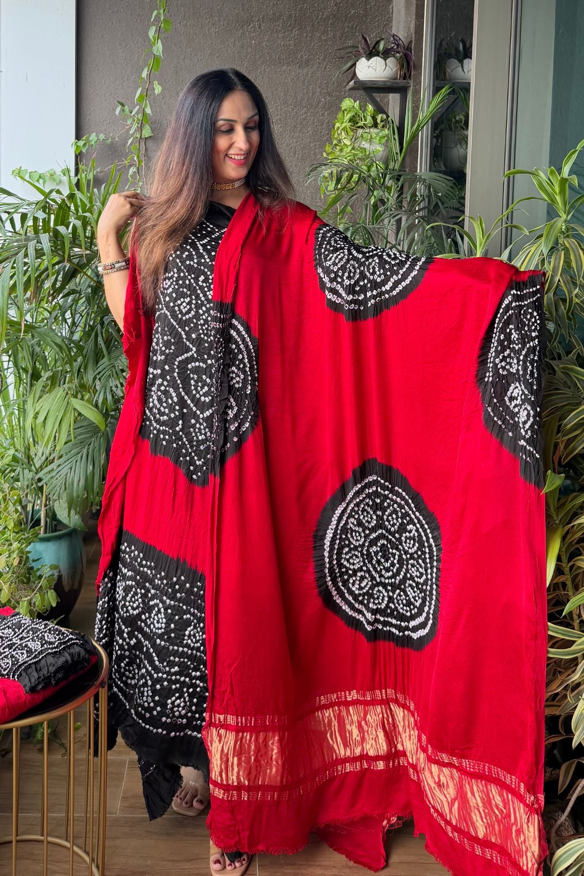 Bandhani work full sets on pure modal satin!!!