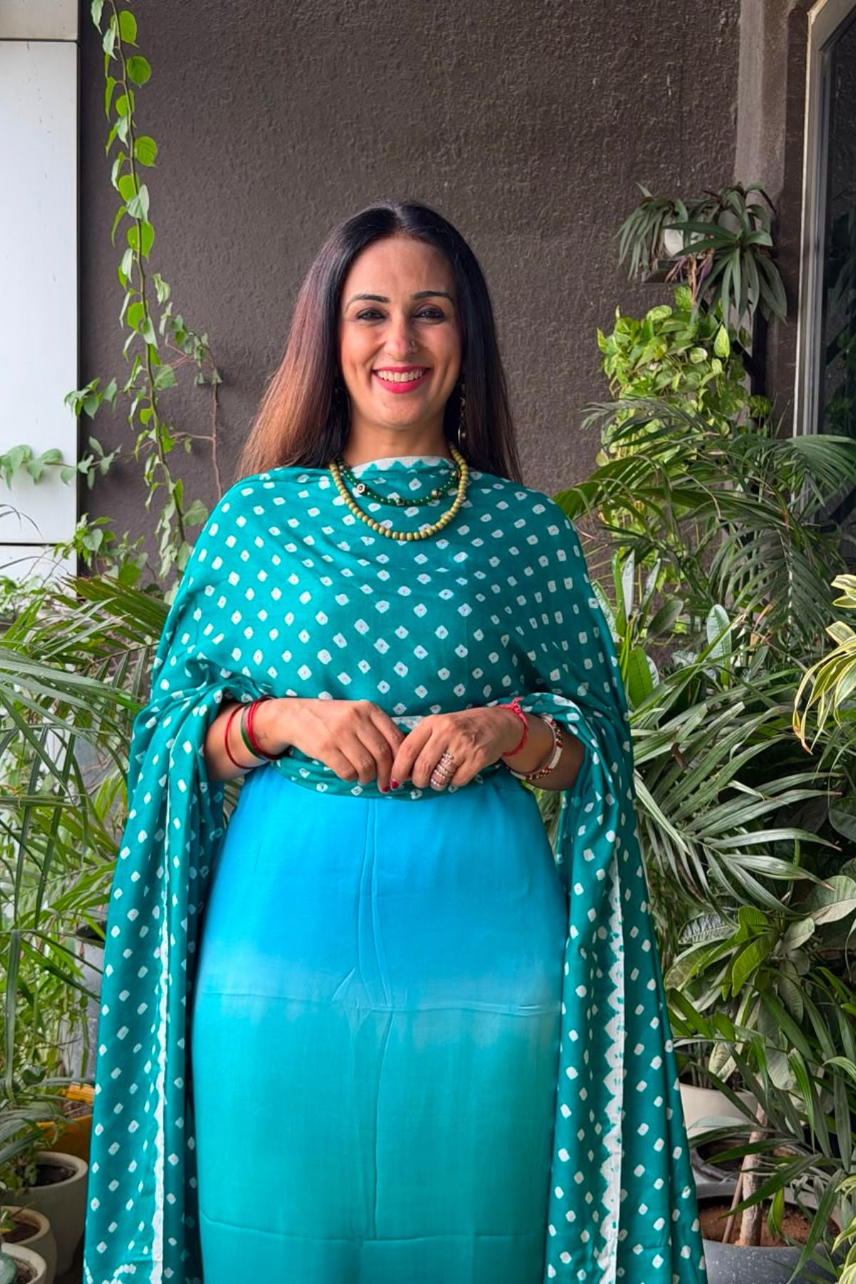 Ombré kurta dupatta set on pure modal Satin
