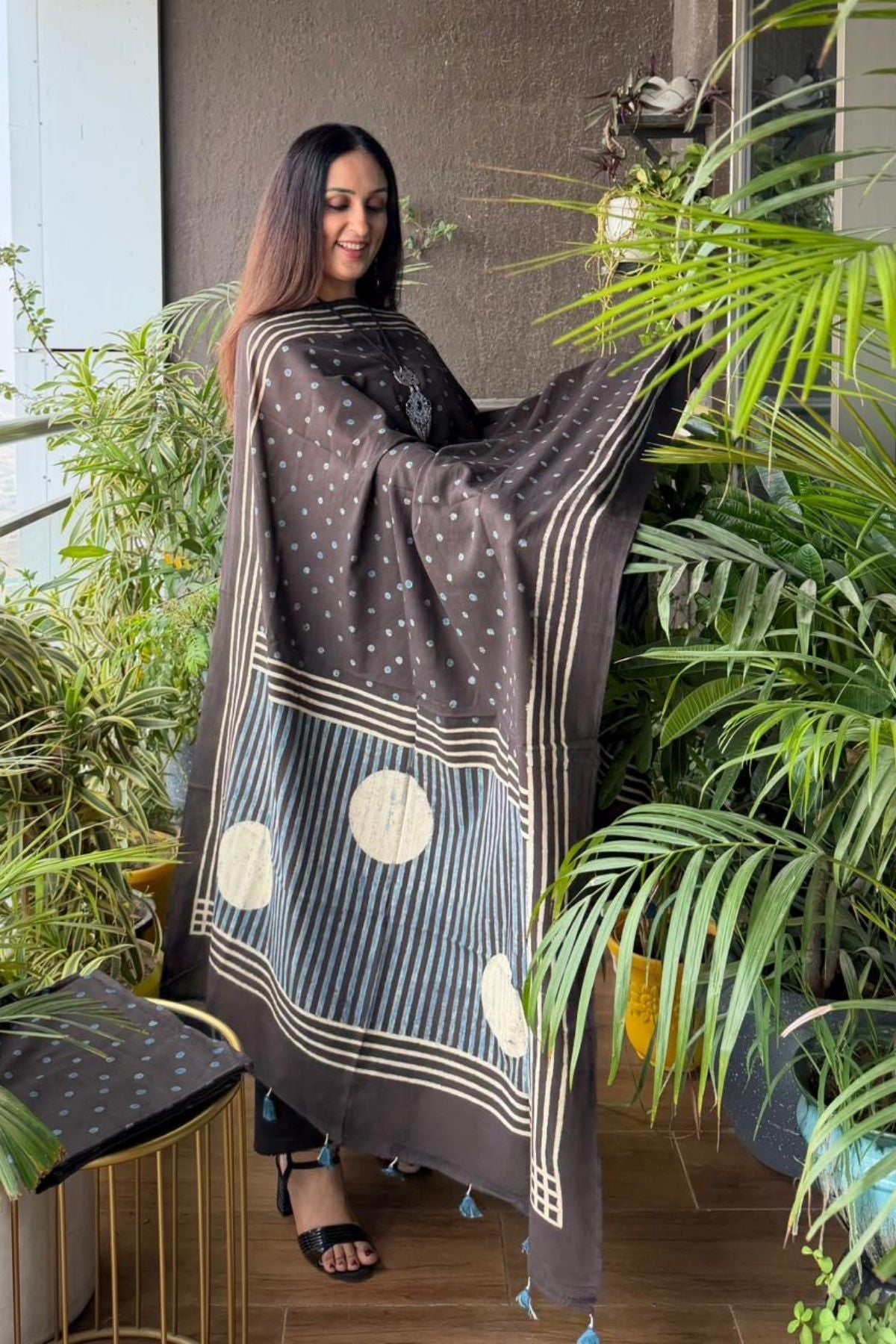 Handblocked Ajrakh Taj cotton full sets!!